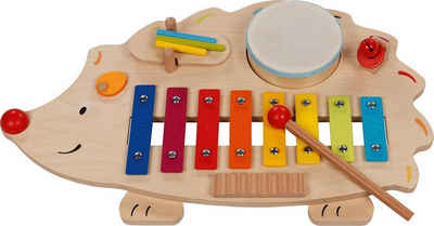 goki Spielzeug-Musikinstrument Musikstation Igel mit Notenheft