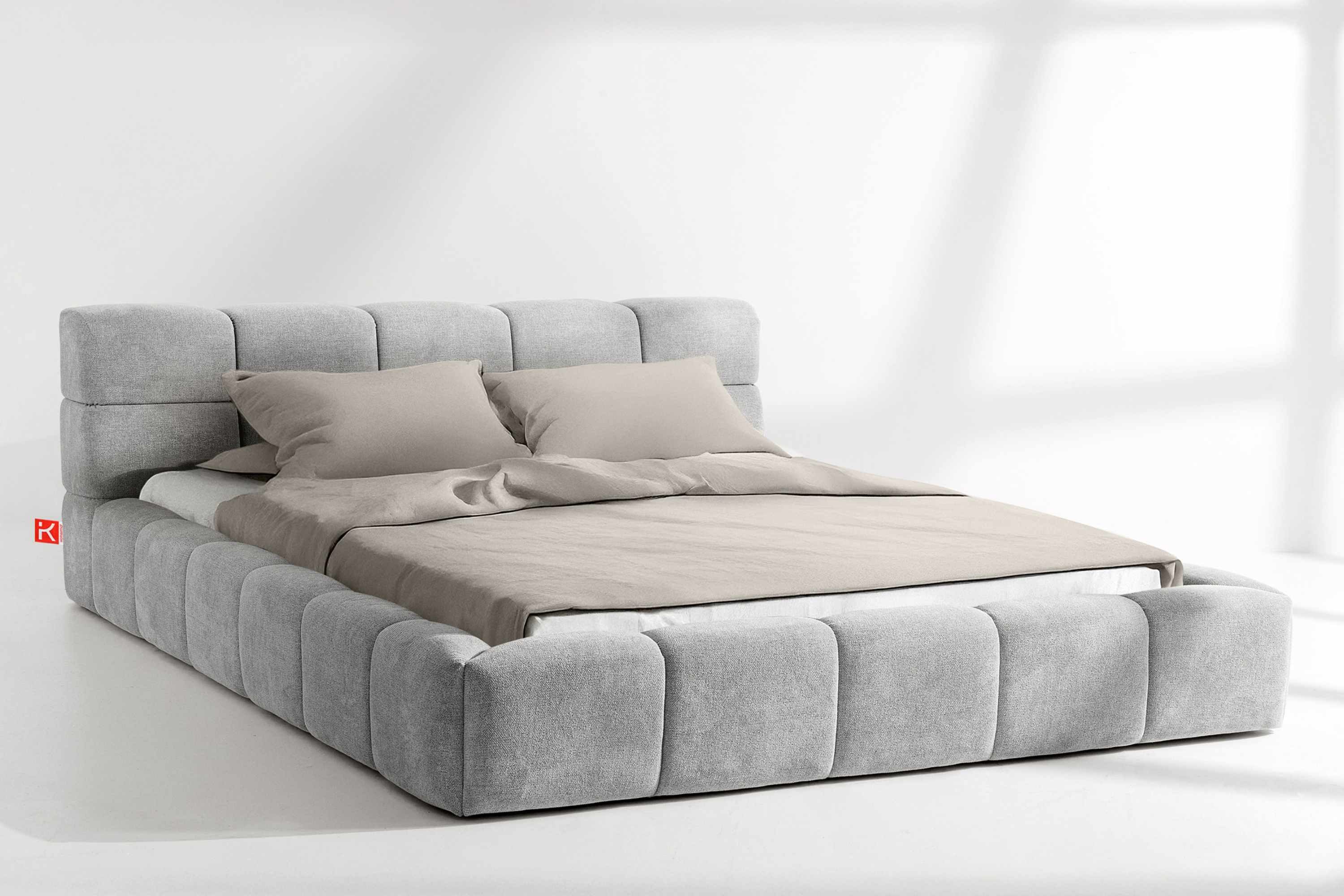 KONSIMO® Polsterbett Doppelbett AERI mit Stauraum, günstig online kaufen
