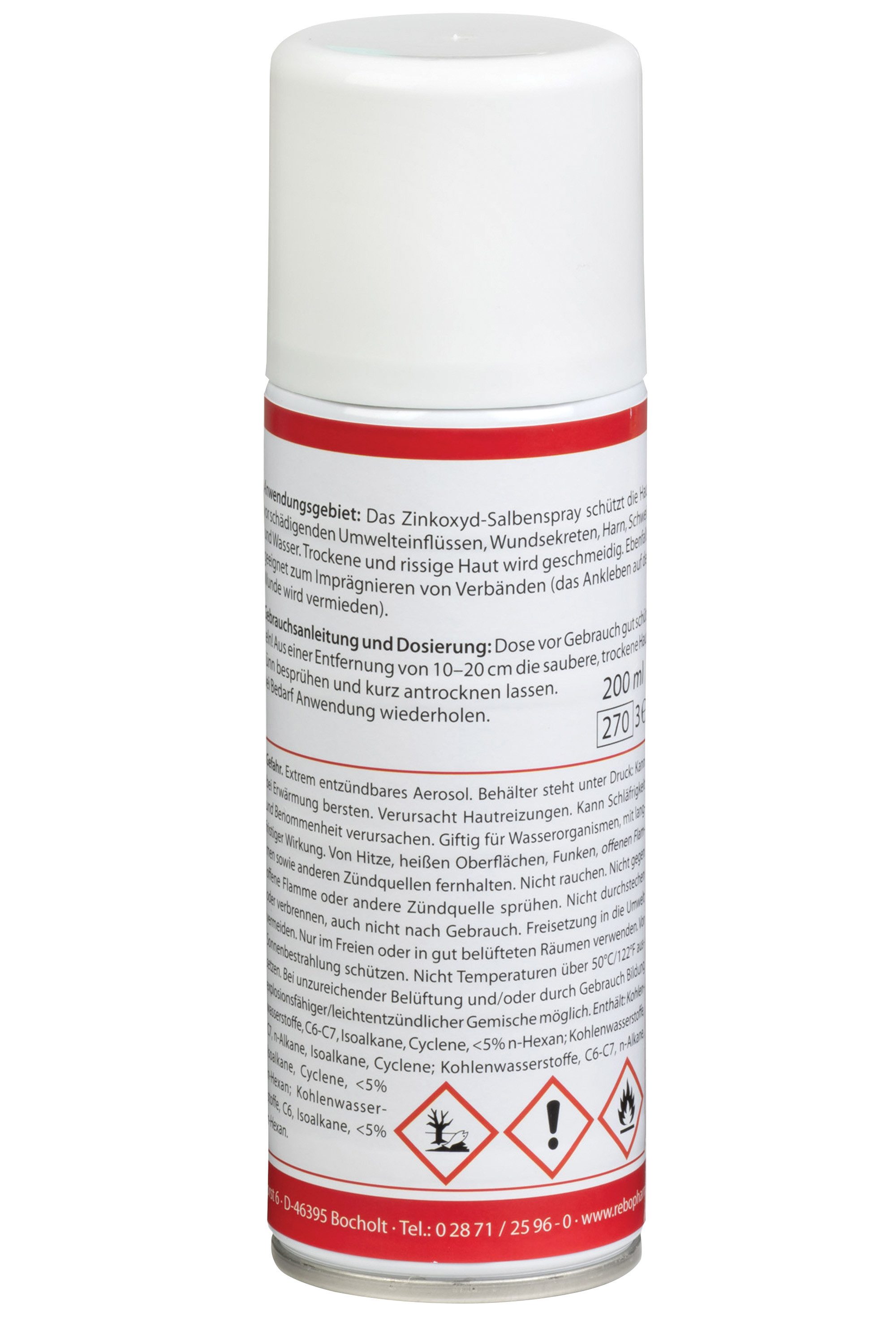 reboVet Veterinär-Fachgroßhandel GmbH & Co. KG Fellpflege ZINKOXYD SALBENSPRAY Aerosol für alle Tiere 200 ml