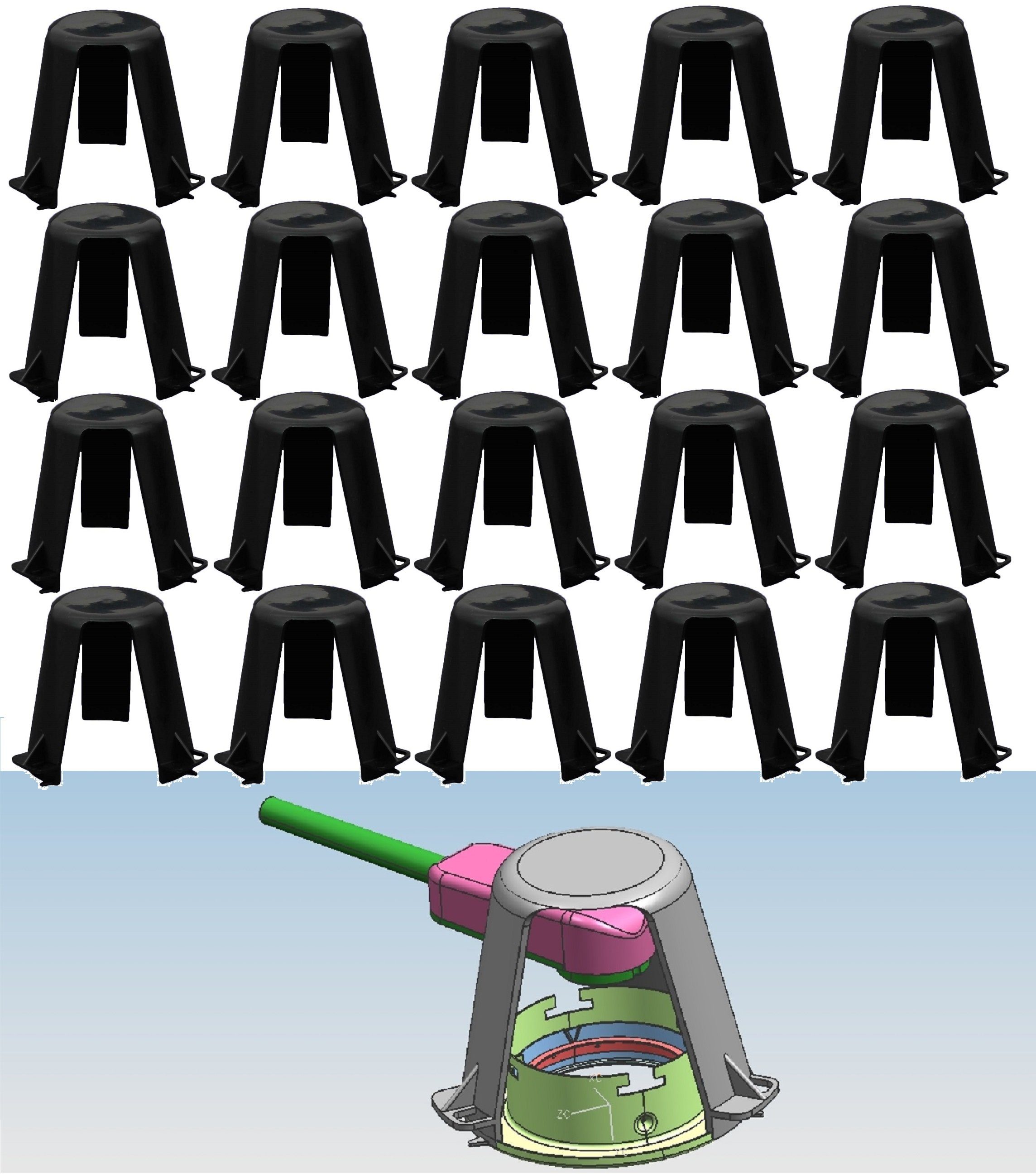 TRANGO Einbauleuchte, 20er Pack Abstandshalter ASH*20 Hitzeschutz für LED Halogen Einbauleuchten Einbaustrahler Einbauspots