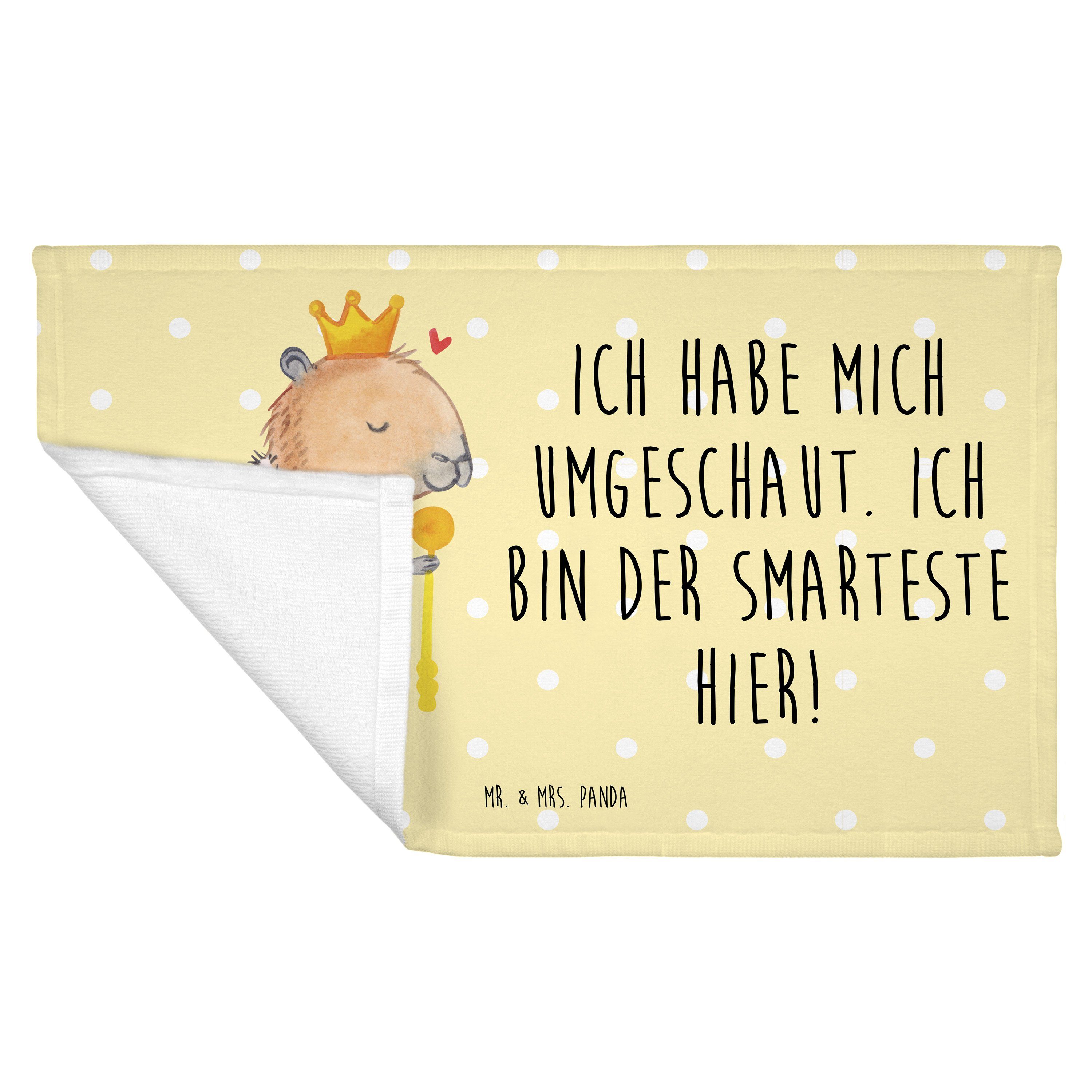- Pastell & Geschenk, Tiermotive, Handtuch Gelb König Mrs. (1-St) Kinder Panda Handtuch, Capybara - Mr.
