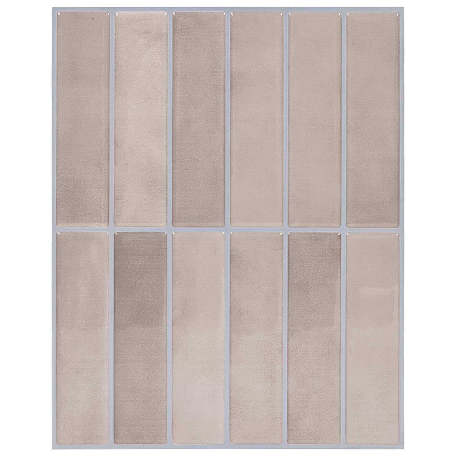 vidaXL Sticker Rechteckige Fliese 50 pcs Beige Kaffee 29 x 23 x 0,08 cm, (50-tlg)