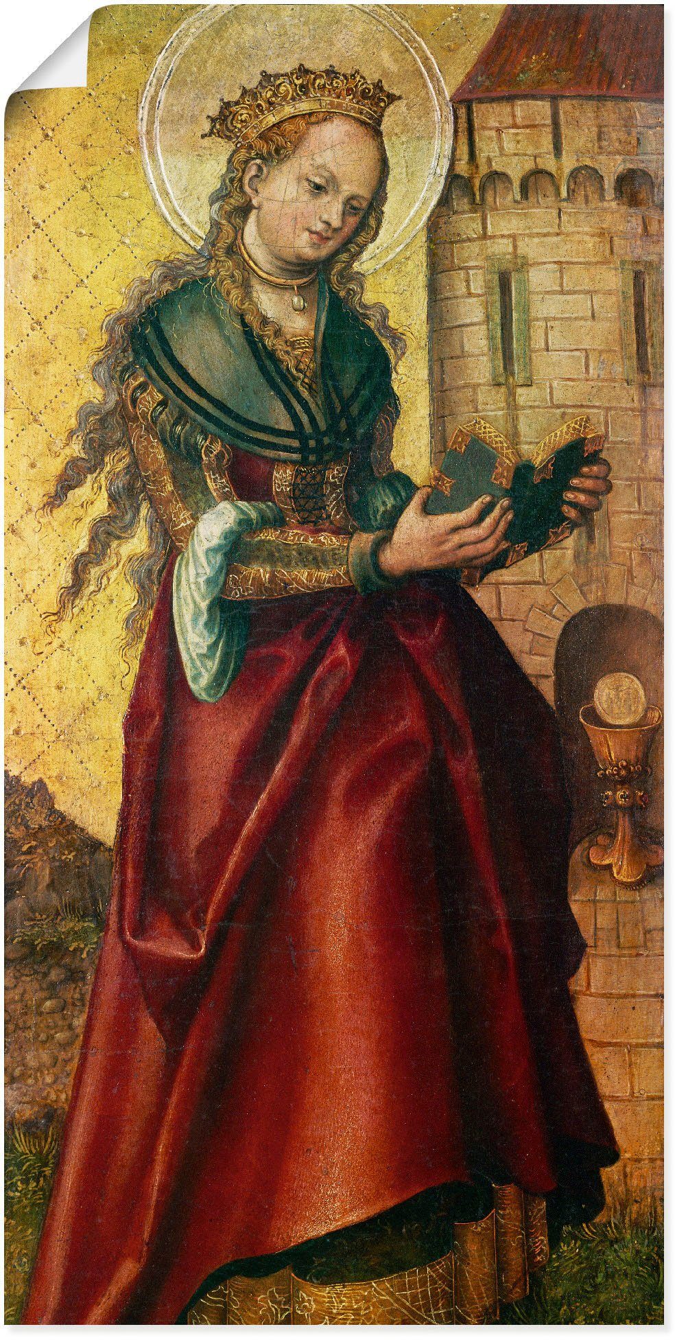 Artland Wandbild Die heilige Barbara., St), (1 oder Größen versch. Wandaufkleber Frau als Leinwandbild, in Poster
