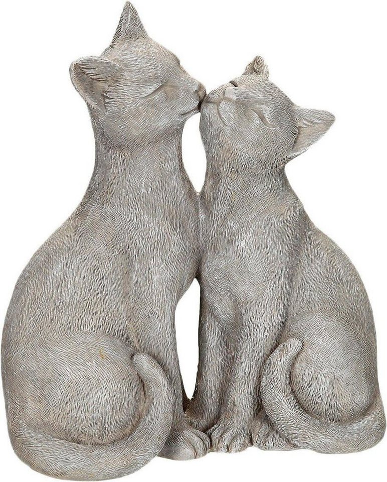 Ambiente Haus Dekofigur Katzen-Paar, Höhe 22 cm, Dekorative Skulptur
