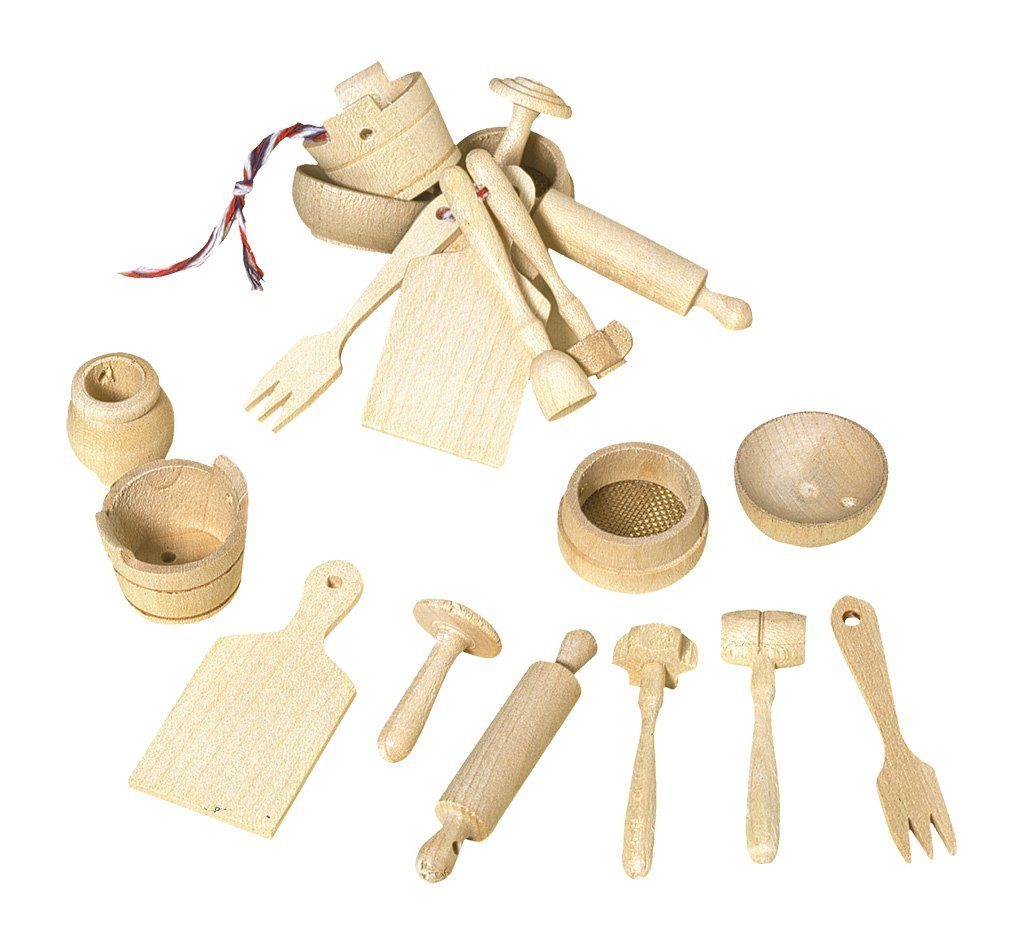 Bürstenhaus Redecker 10-teilig Redecker Puppenzubehör Küche Esstisch Puppen-Accessoires