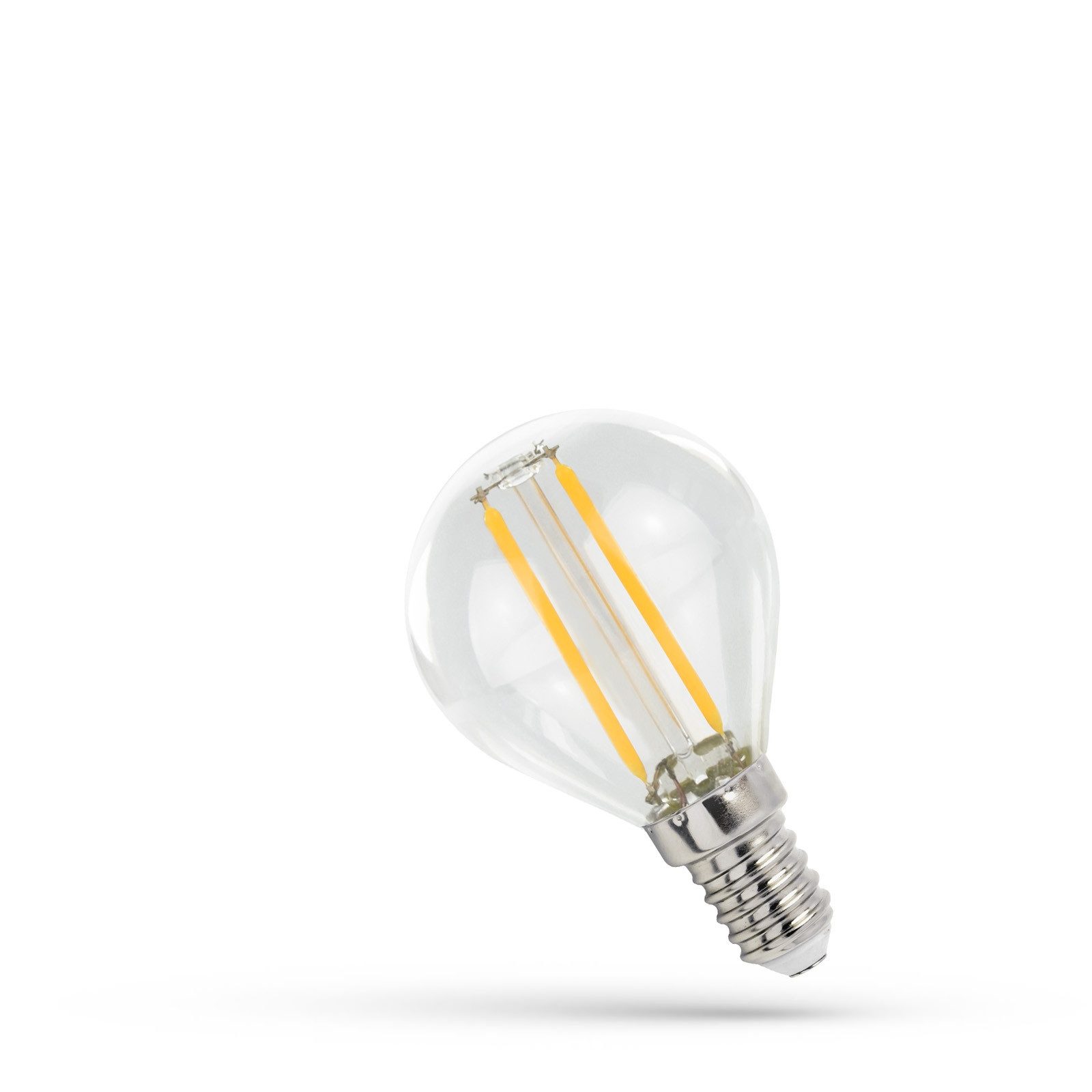 Spectrum LED-Leuchtmittel LED E14 G45 Filament Klar 1W = 10W 110lm 270° Neutralweiß 4000K, E14, Neutralweiß, Filament klar