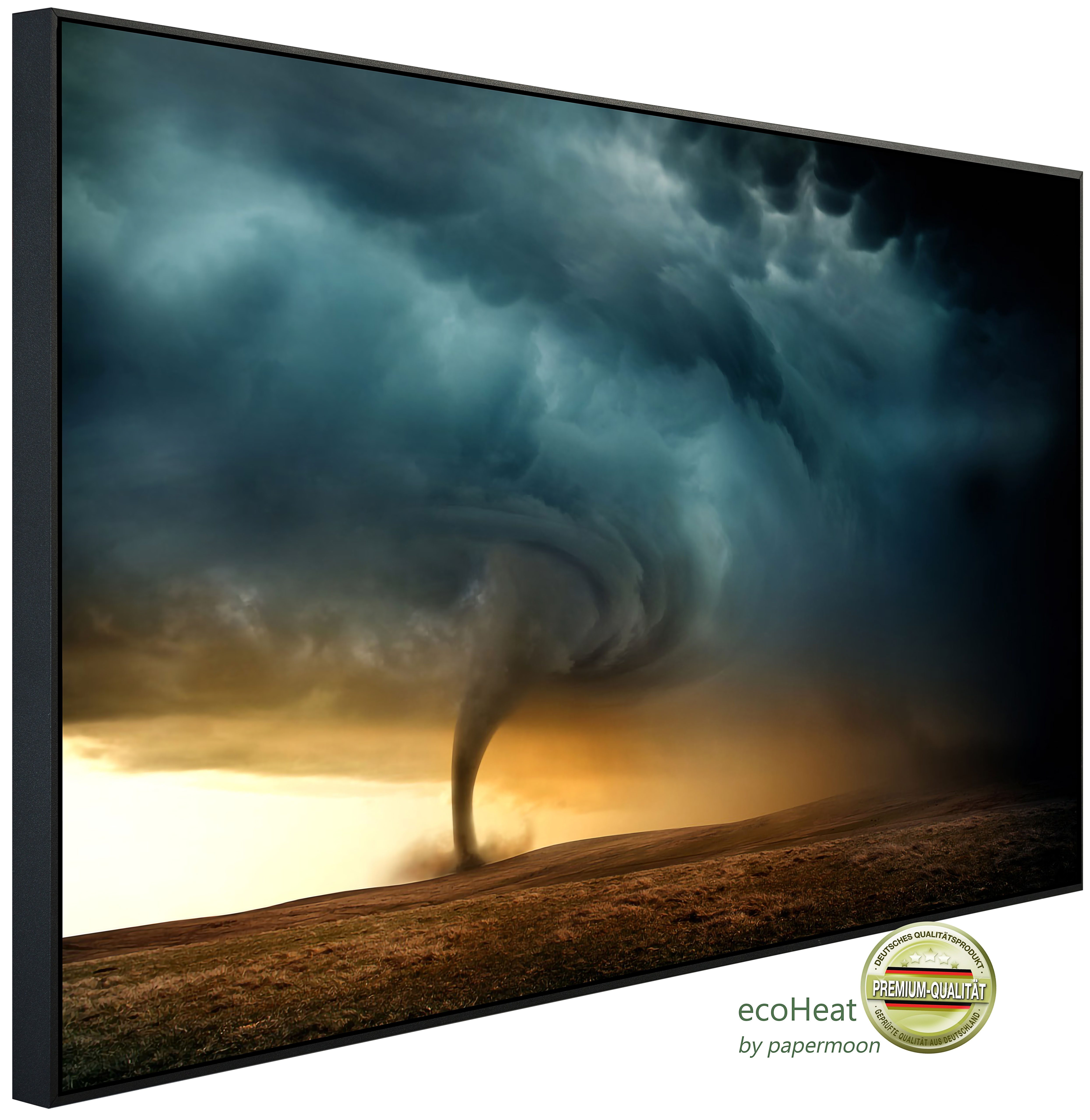 Papermoon Infrarotheizung INFRAROT-BILD-HEIZUNG, Wirbelsturm, TÜV-Rheinland/GS zertifiziert, angenehme Strahlungswärme