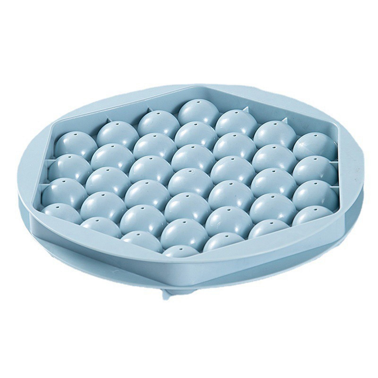 Blusmart Eiswürfelform Eisball-Maker-Form, Mehrzweck-Doppelschicht-Eiswürfelform, Eiswürfelform Blau