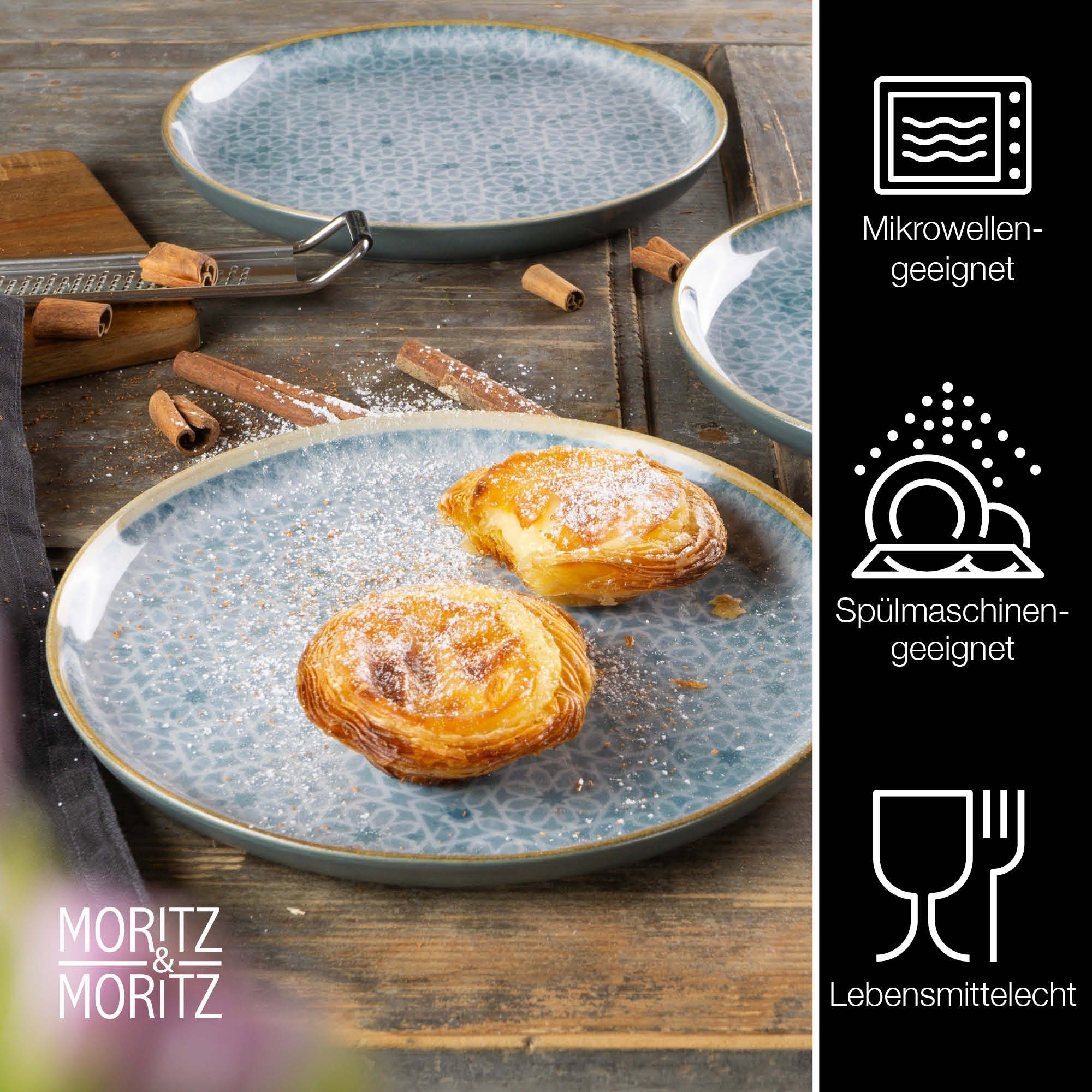 Moritz & 6 Moritz und Dessertteller spülmaschinen- (6-tlg), Personen, - mikrowellengeeignet für Tafelservice TERRA 6 Personen