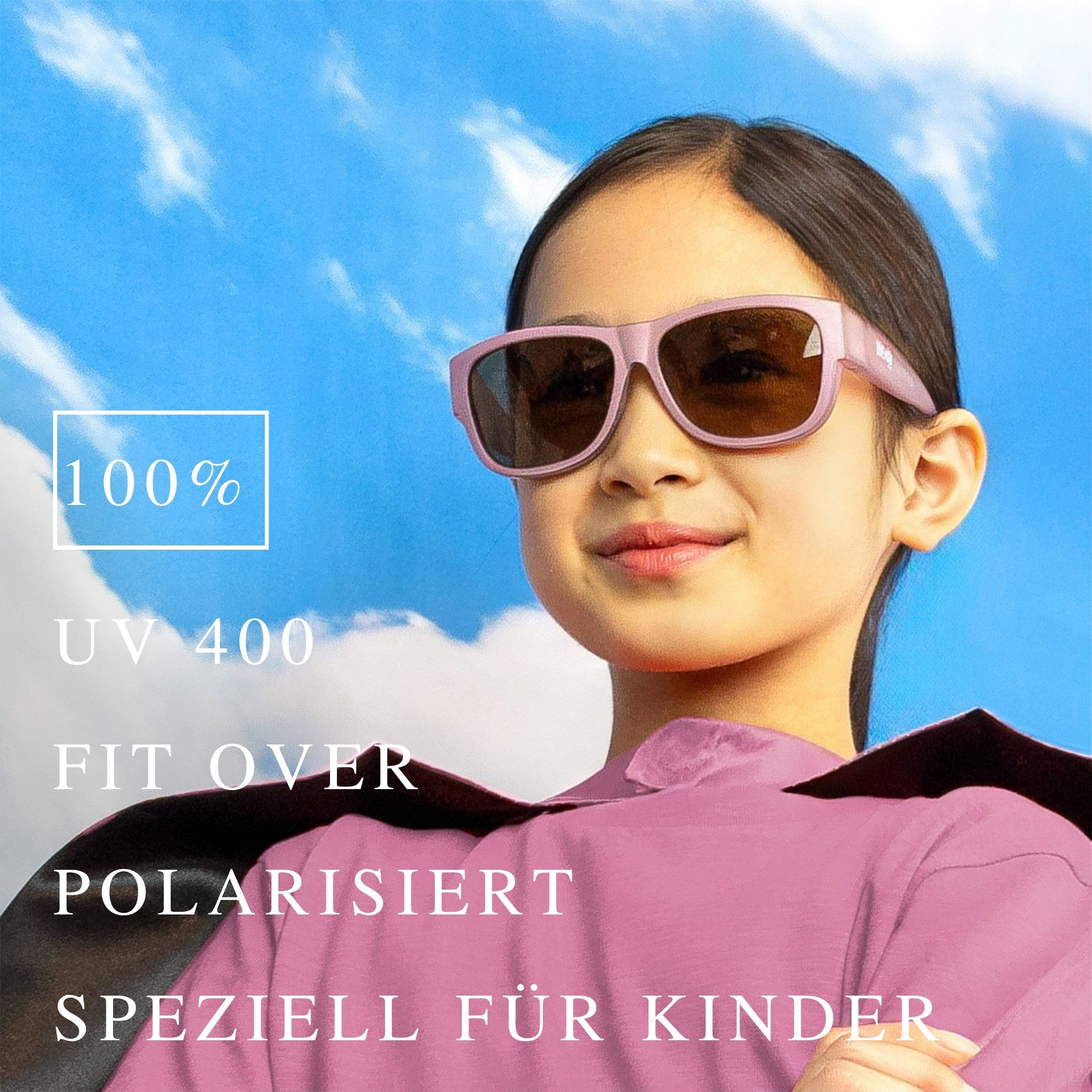 ActiveSol Sonnenbrille Kinder Überzieh-Sonnenbrille Hero Eyes 5-10 Jahre, Polarisiert, UV400