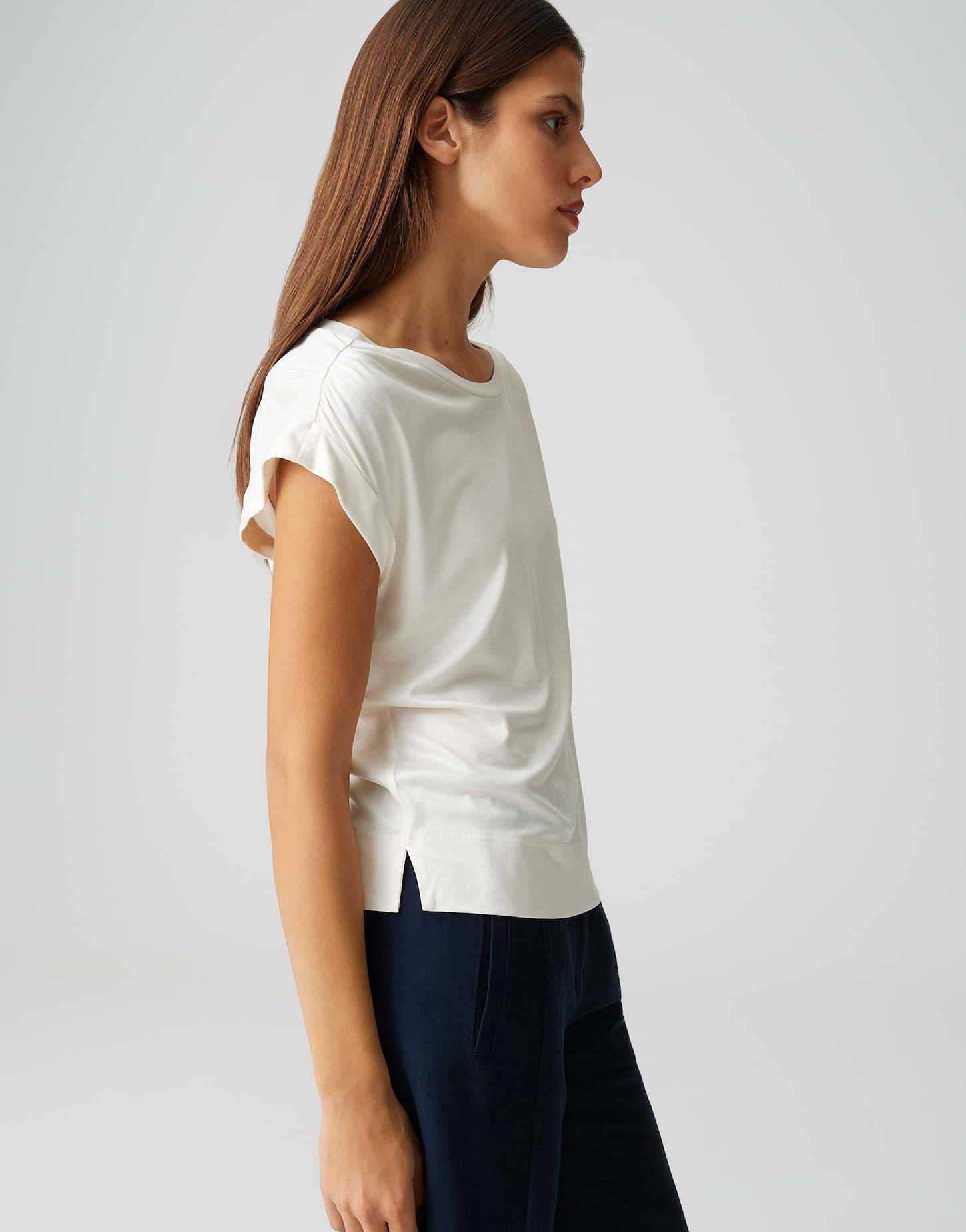 OPUS Kurzarmshirt Sosilla aus Jersey mit lockerer Passform matter Glanz in der Oberfläche, glatter Griff, Casual – Bild 5 von 5
