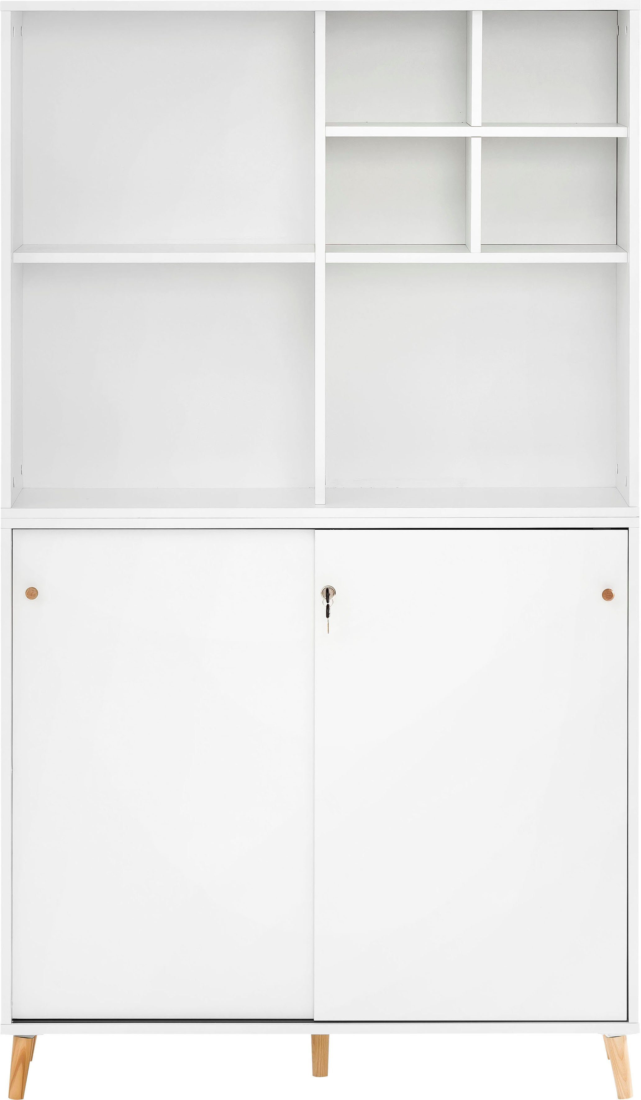 Schildmeyer Büromöbel-Set Serie 500, bestehend aus 1 Regal, 1 Schrank, 1 Regalkreuz