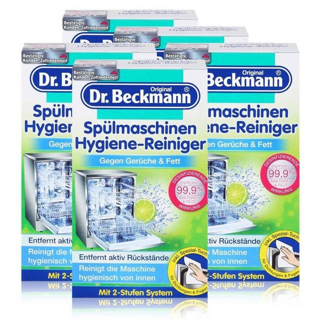 Dr. Beckmann 5x Dr. Beckmann Spülmaschinen Hygiene-Reiniger 75g – Entfernt aktiv Rü Spülmaschinenreiniger