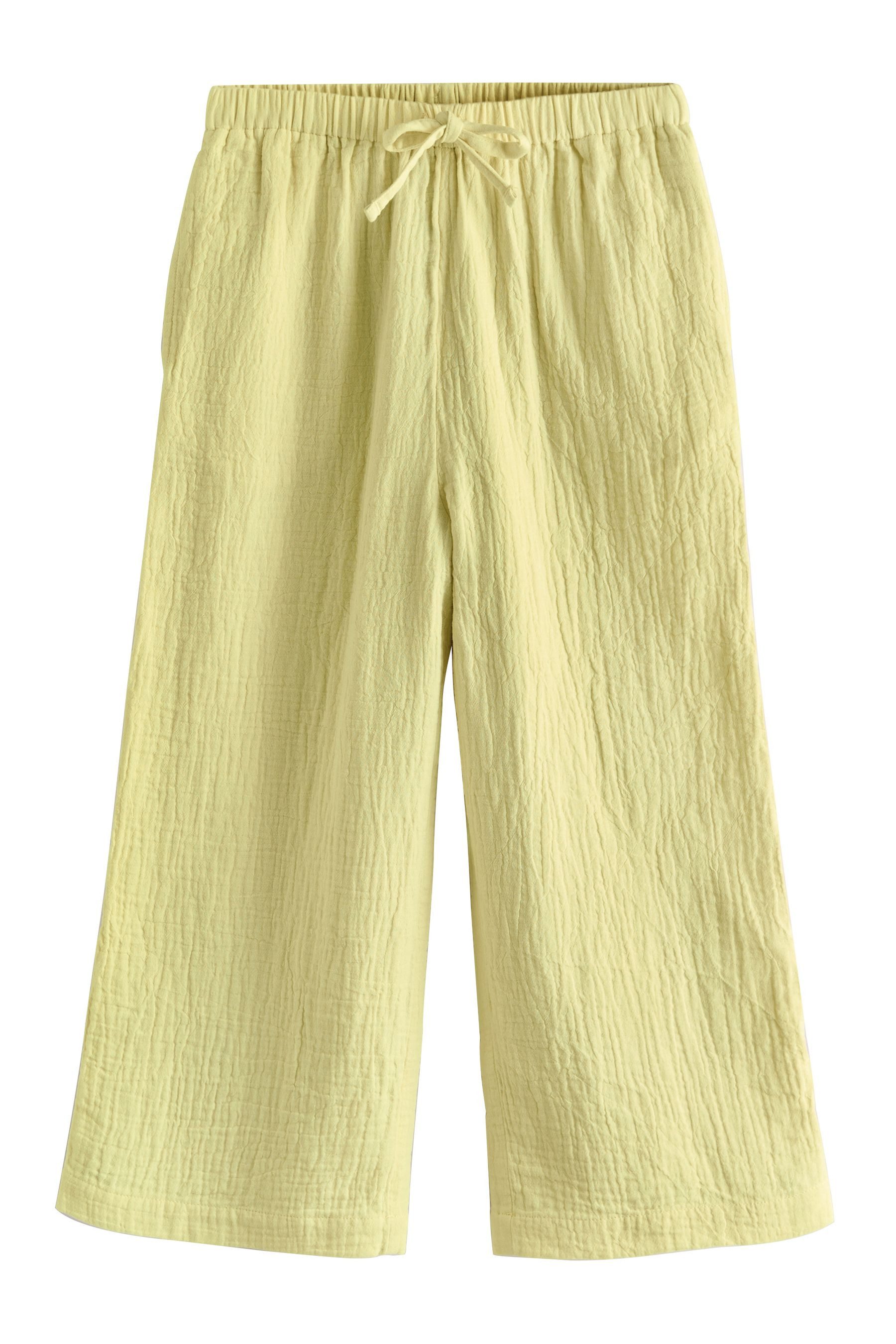 Next Palazzohose Leinenhose mit weitem Bein (1-tlg)