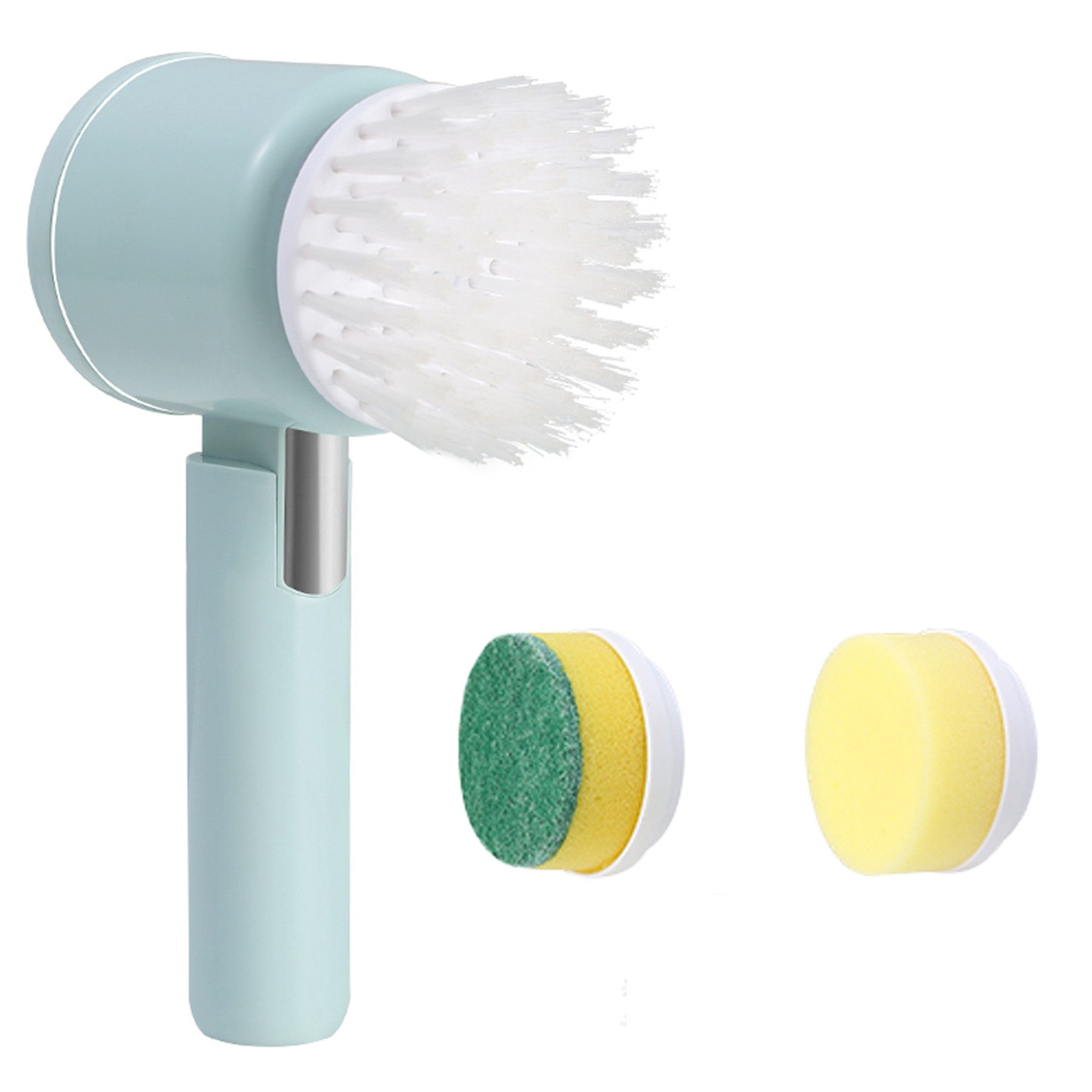 Senmudi Reinigungsbürste Elektrische Reinigungsbürste,Spin Scrubber für Bad,Cleaning Brush, Fliesen, Küche, Grille, Glas, Reifen, (für Haushalt mit 3 Чиститьkopfe,2 Modi Perfekt für Tiefe reinigen, Reinigungsgerät für Haushalt, Spin Scrubber für Bad und Fugen), Fliesen, Duschen, Glas, Bad,Geschirrspülbürste