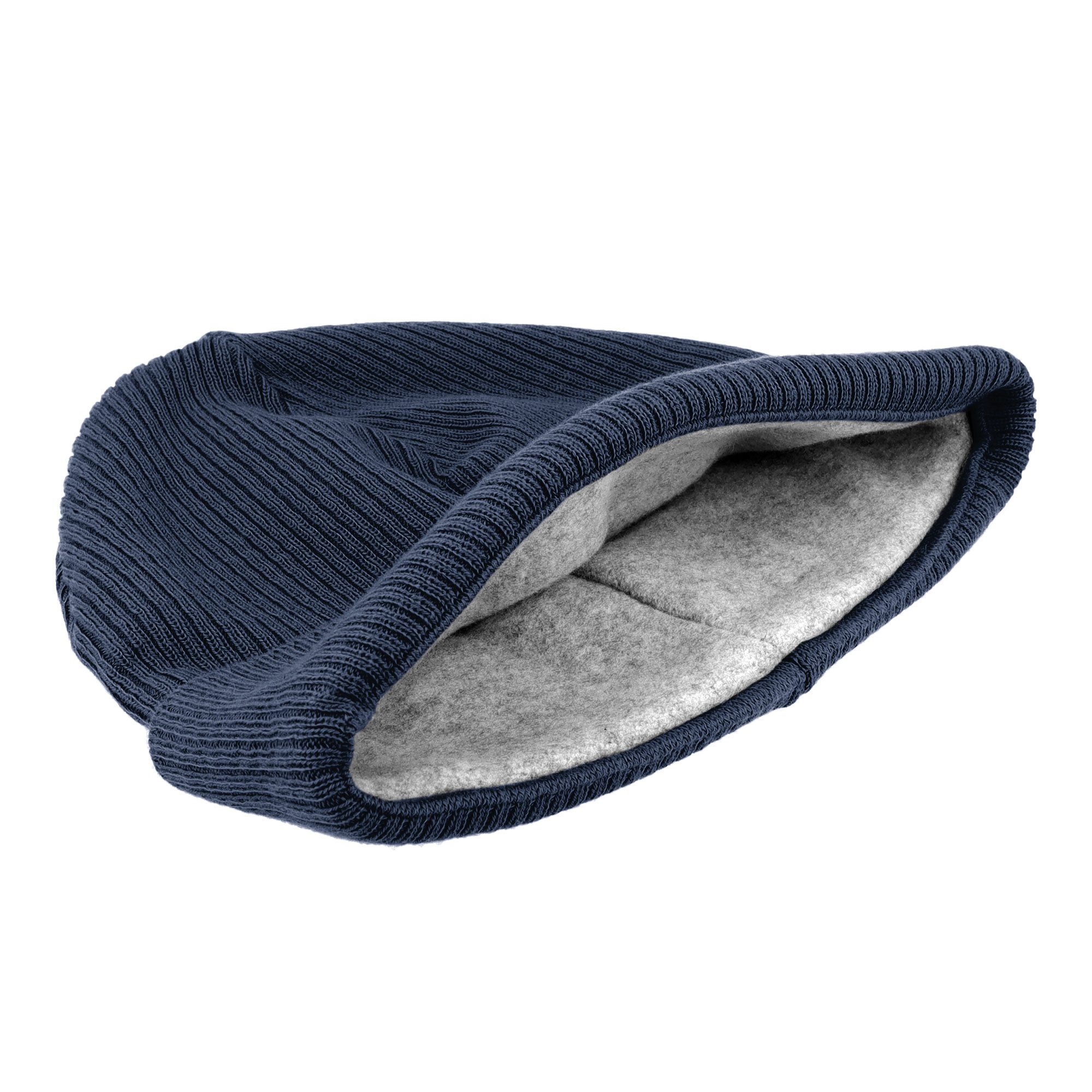 MAXIMO Beanie aus Baumwolle, wärmend, gefüttert, unifarben