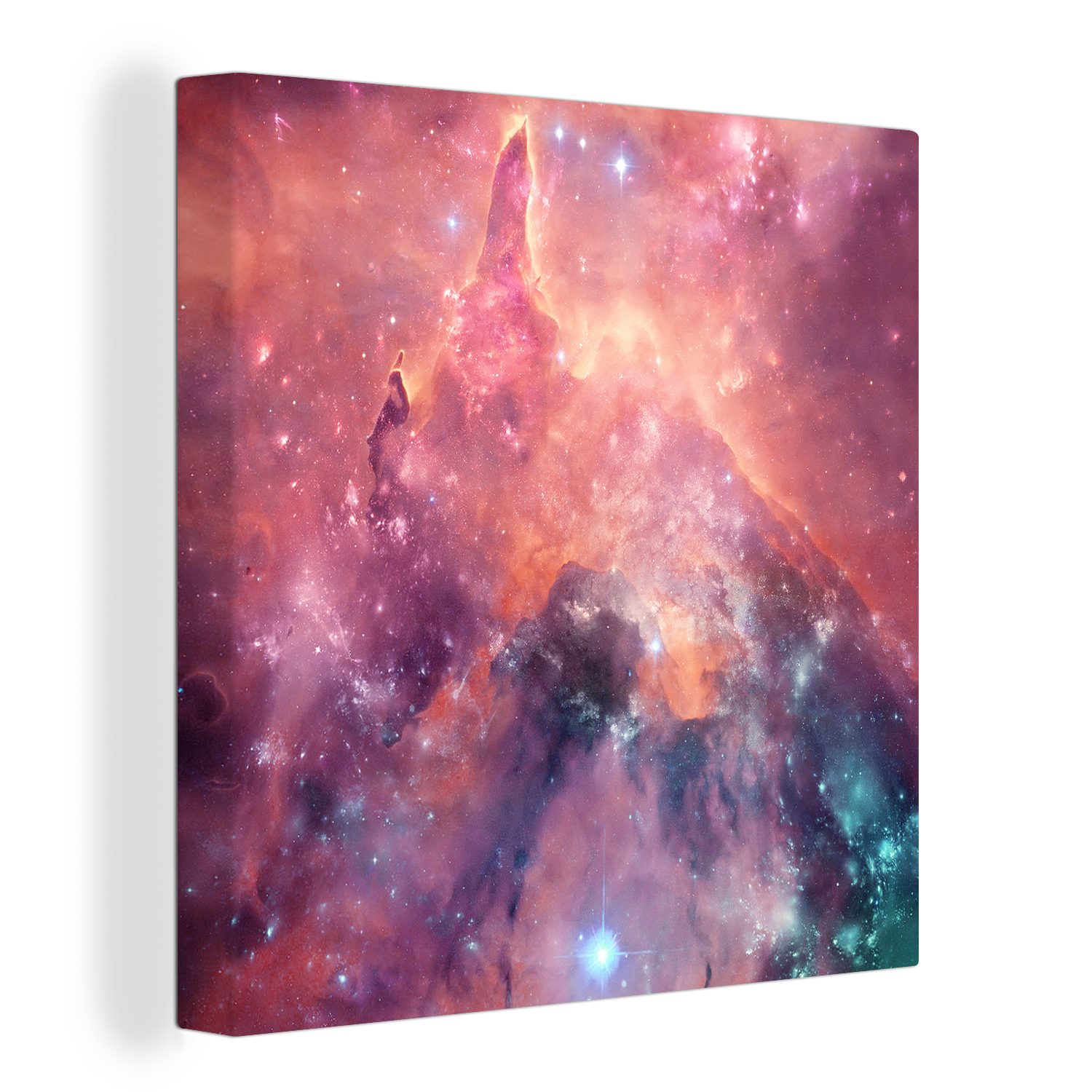 OneMillionCanvasses® Leinwandbild Weltraum - Sterne - Universum, (1 St), Leinwand Bilder für Wohnzimmer Schlafzimmer