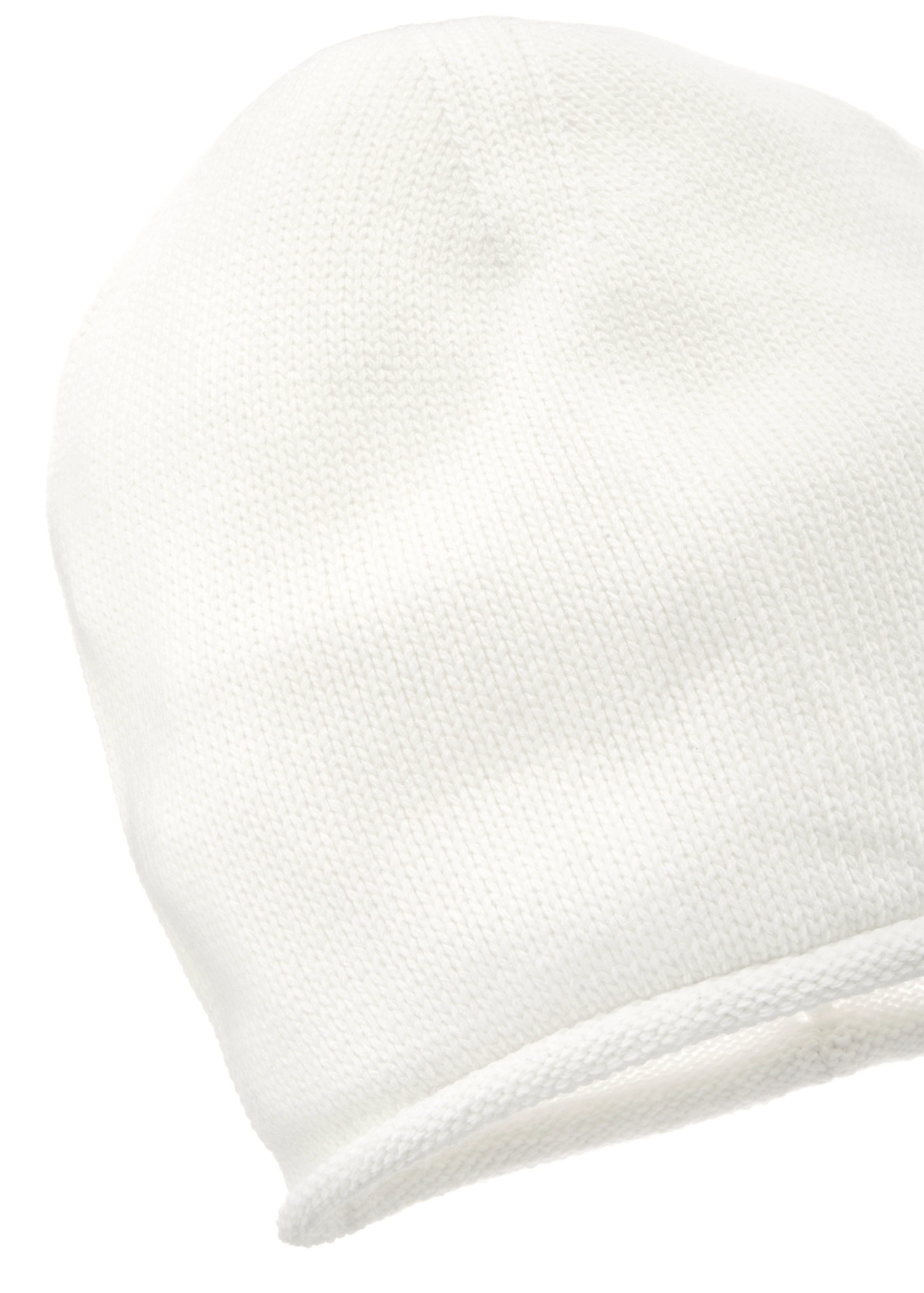 LASCANA Beanie Strickmütze Feinstrick mit Rollrand, günstig online kaufen