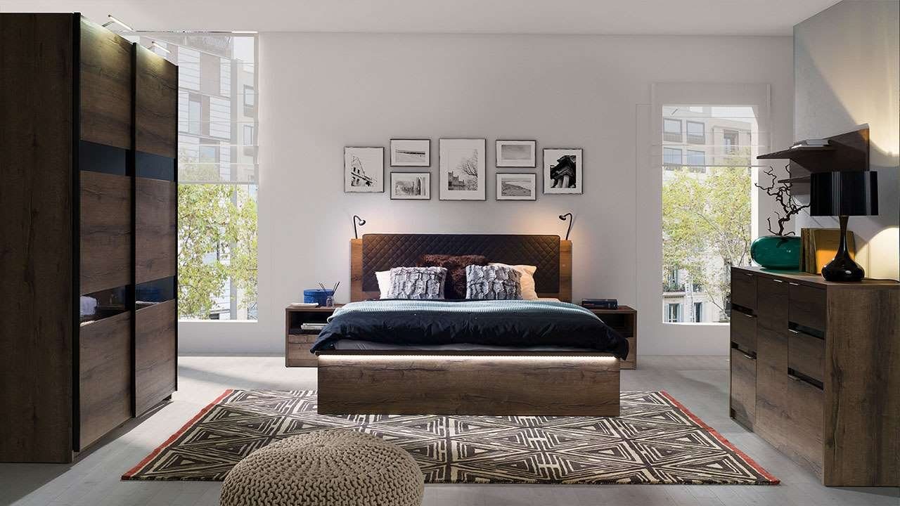 MKS MÖBEL Schlafzimmer-Set VIGA, Ein modernes Möbelset, ideal für ein Schlafzimmer für ein Paar