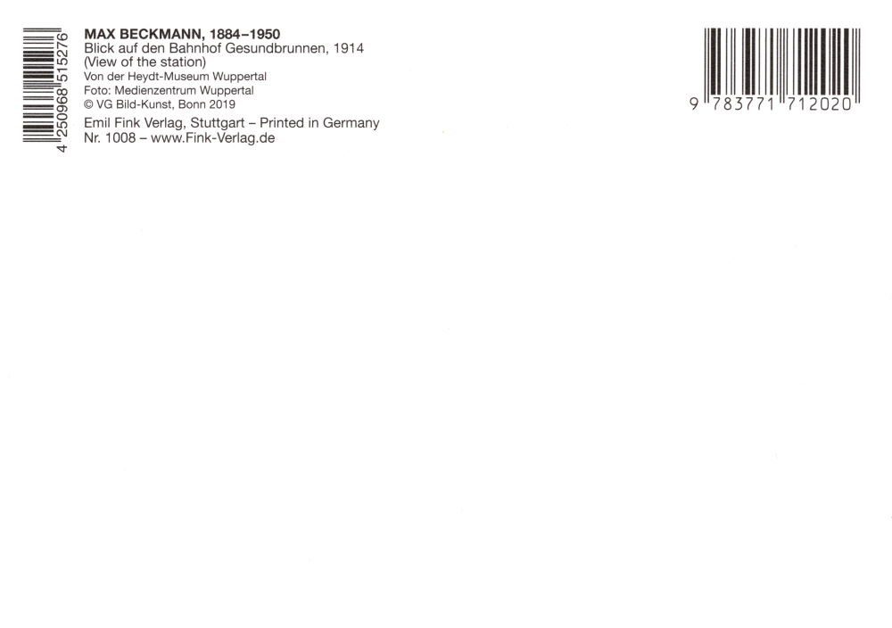 Thumbnail - Postkarte Kunstkarte Max Beckmann "Blick auf den Bahnhof Gesundbrunnen"