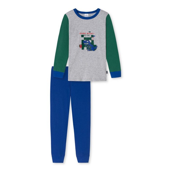Schiesser Pyjama Boys World Organic Cotton (Set 2 tlg) Schlafanzug Langarm - Baumwolle -