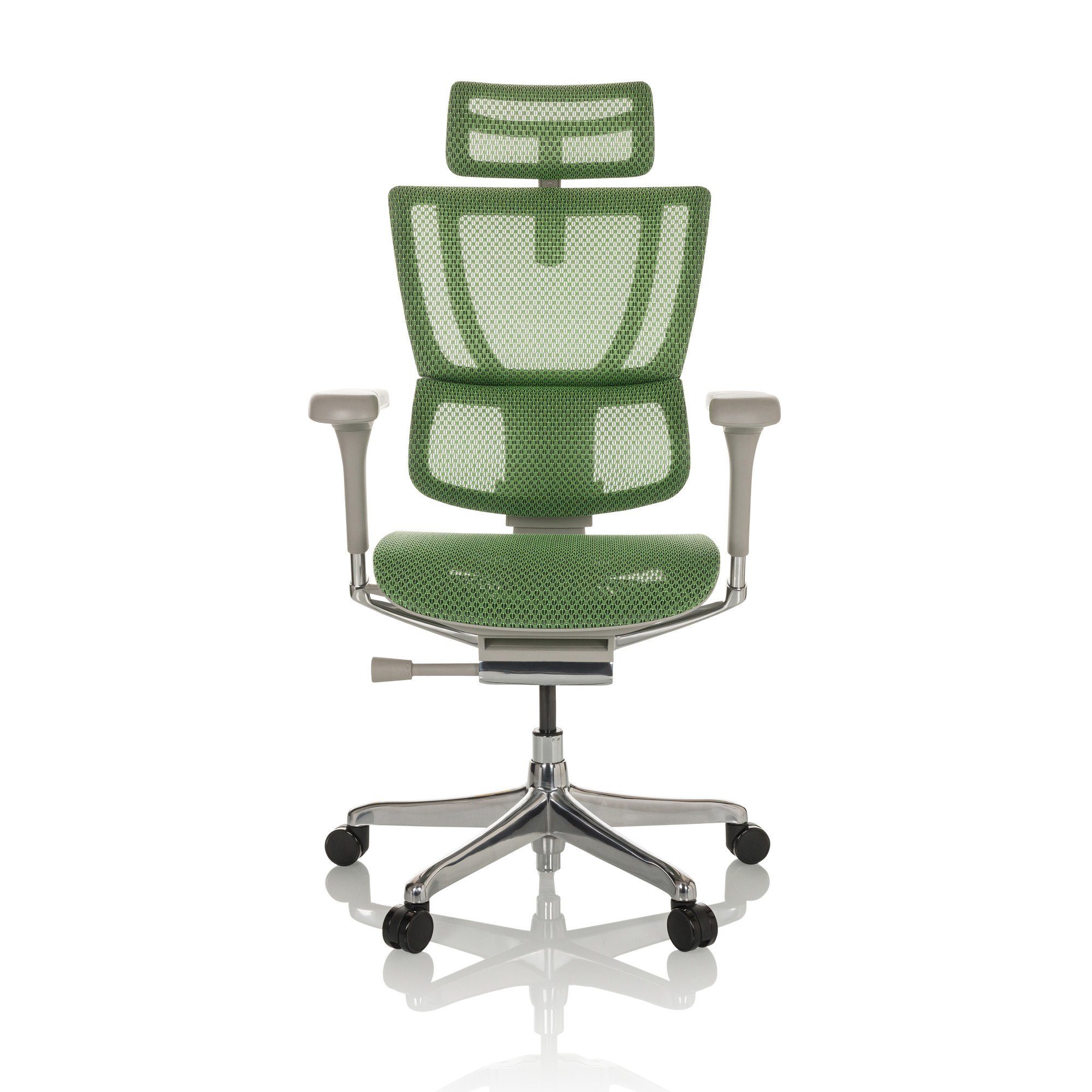 hjh OFFICE Drehstuhl Luxus Chefsessel ERGOHUMAN SLIM I G Netzstoff (1 St), Bürostuhl ergonomisch Grün