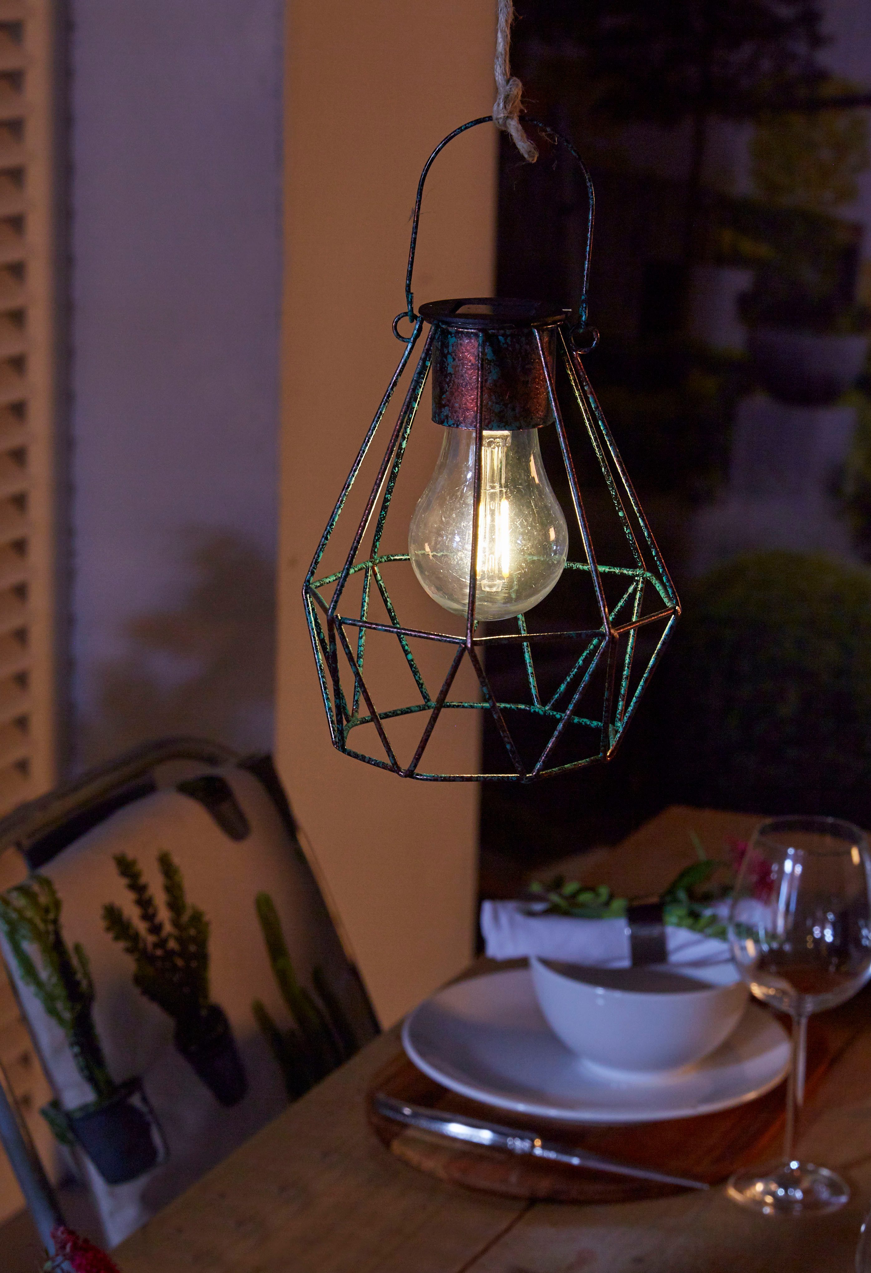 Luxform Hängeleuchte Solar-Hängeleuchte - Düsseldorf - LED, LED fest integriert, Dekorative Pendelleuchte