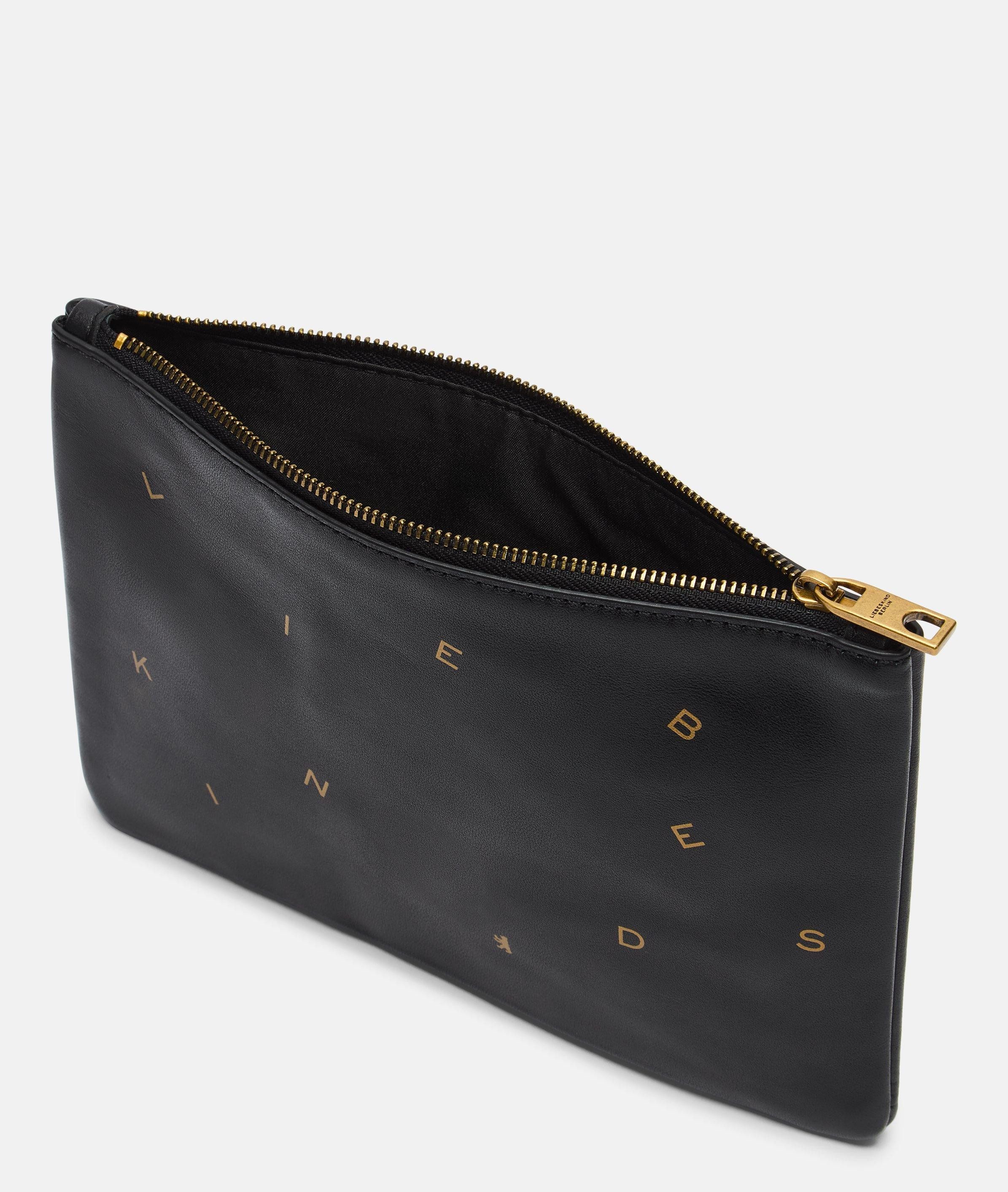 Liebeskind Berlin Kosmetiktasche Dancing Letters Cosmetic Pouch S, Kleine Pouch aus Nappaleder