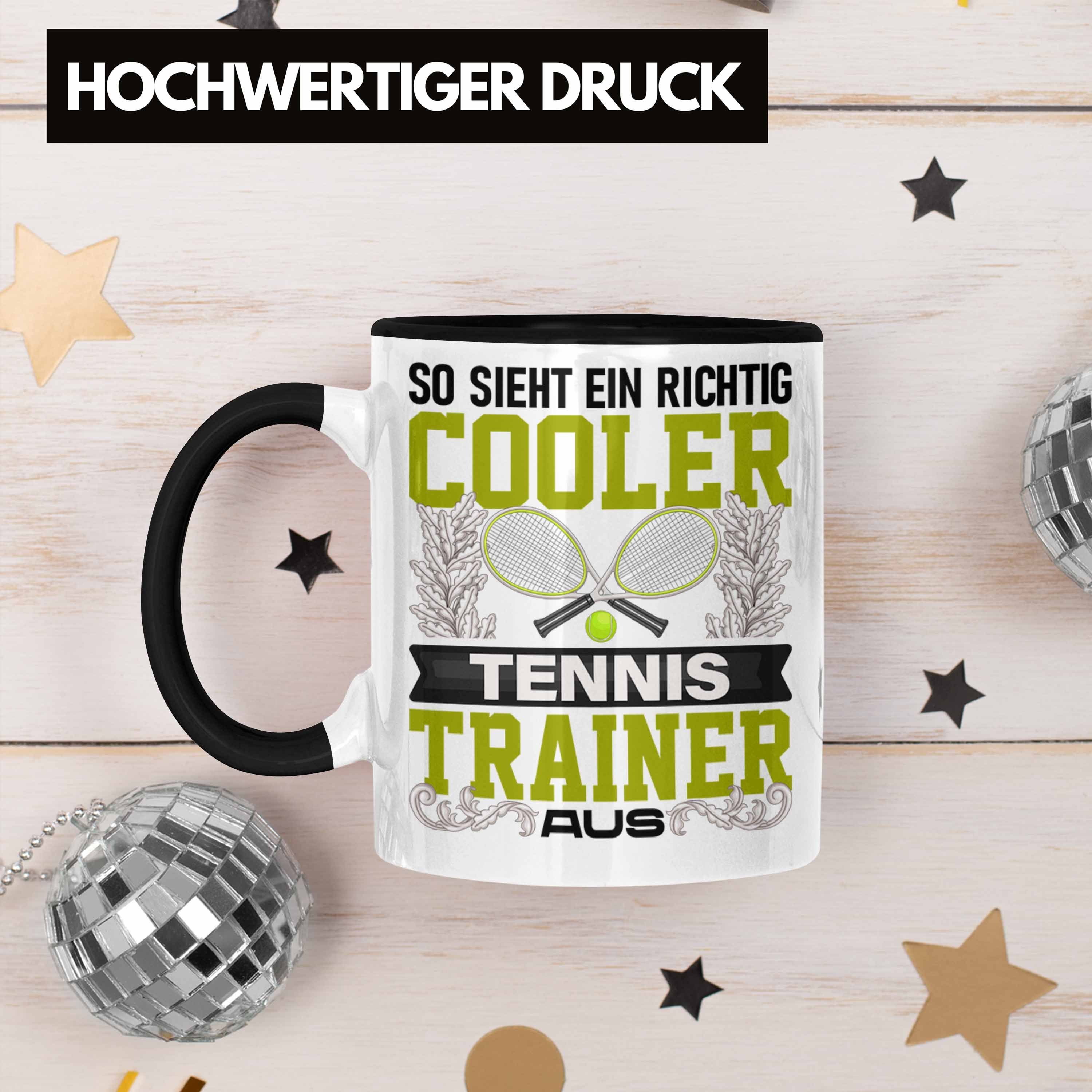 Tasse Geschenk Lustig So Spruch Schwarz Tasse - Trendation Ein Sieht Trendation Trainer Tennis