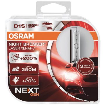 Osram KFZ-Ersatzleuchte OSRAM 66140XNN-HCB Xenon Leuchtmittel Xenarc Night Breaker® Laser D1S