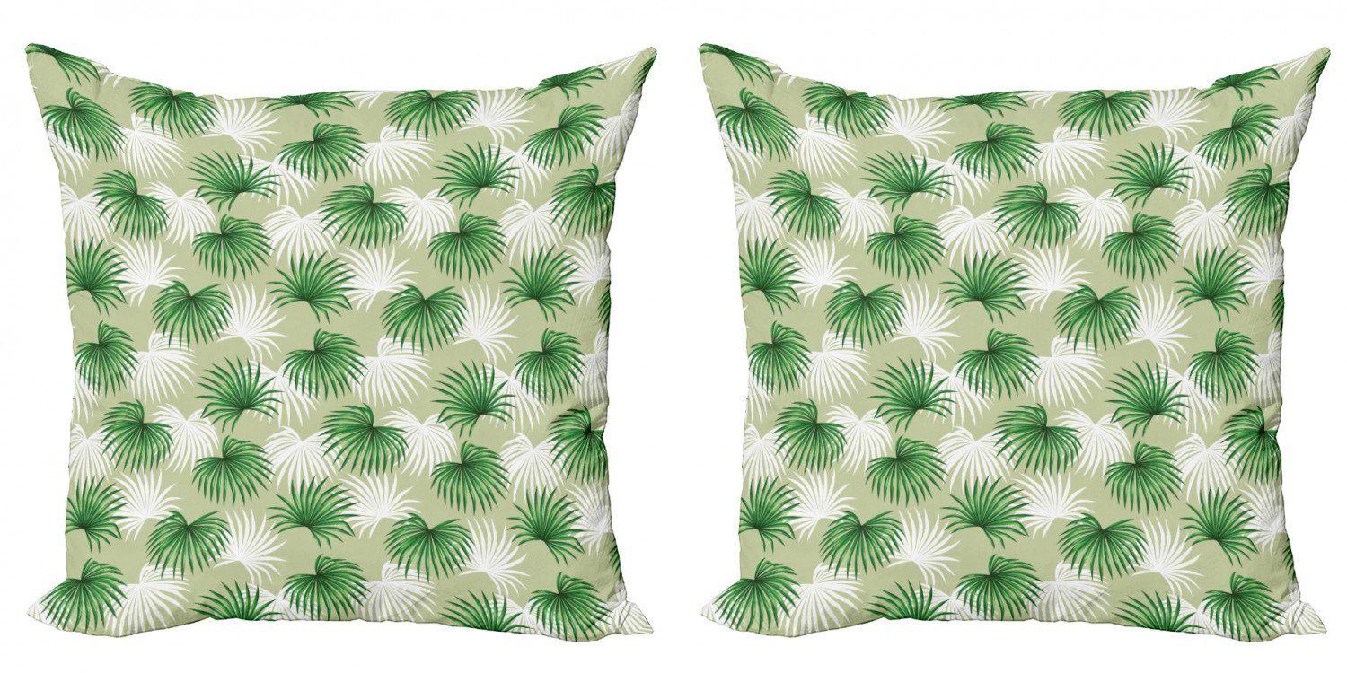 Kissenbezüge Modern Accent Doppelseitiger Digitaldruck, Abakuhaus Tree Blatt Island Stück), (2 Foliage Palm