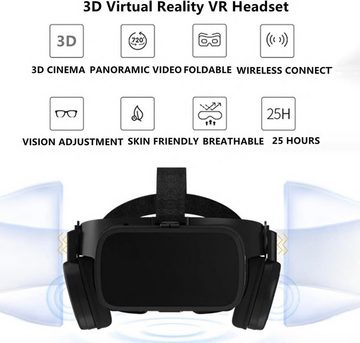 LONGLU VR Brillen Hülle 4,7-6,5 Zoll, Fernbedienung für filme spielspiele kompatibel für handys