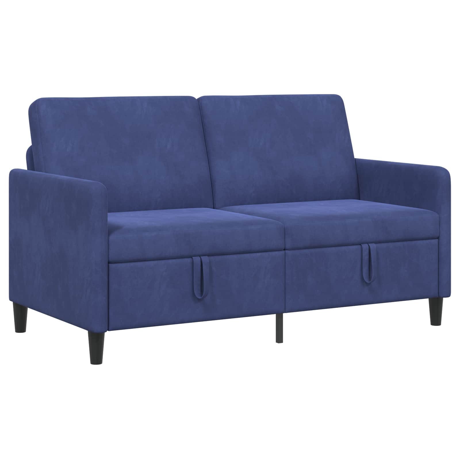 vidaXL Sofa Sofa mit Stauraum Polizeiblau 152 x 78 x 87 cm Polyester, 1 Teile