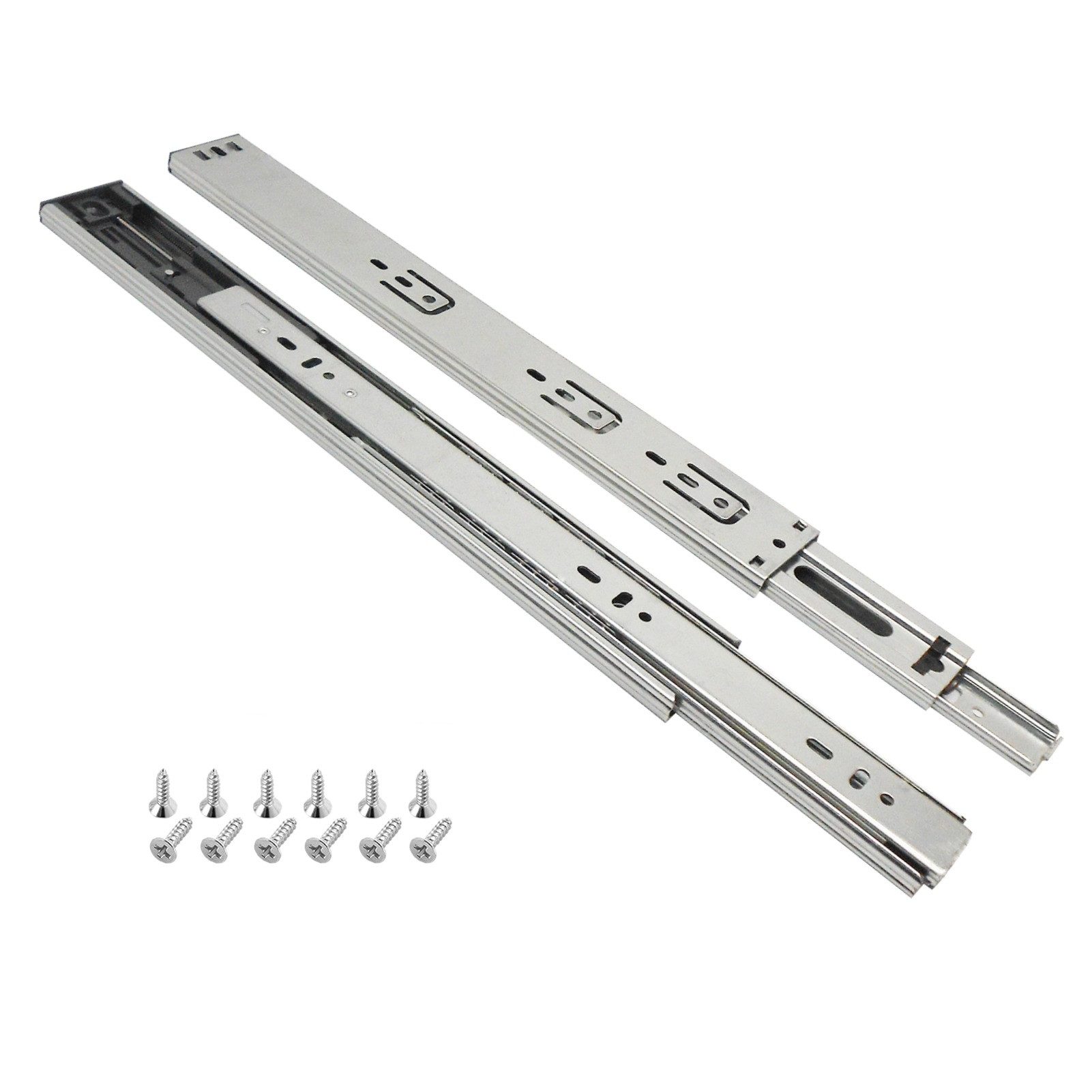 Wayne Hardware Auszug Softclose Schubladenauszug Vollauszug Schubladen Schubladenschienen (mit Selbsteinzug & Dämpfung (Softclose), belastbar bis 45kg, Präzisions-Kugelgleitschiene, Einfach zu installieren)