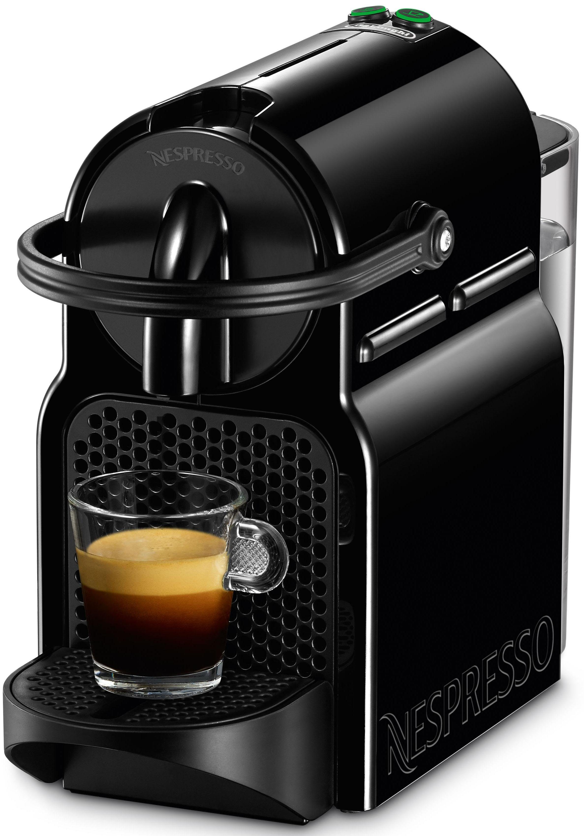 NESPRESSO Kapselmaschine Inissia EN 80.B von DeLonghi, Black, inkl. Willkommenspaket mit 7 Kapseln