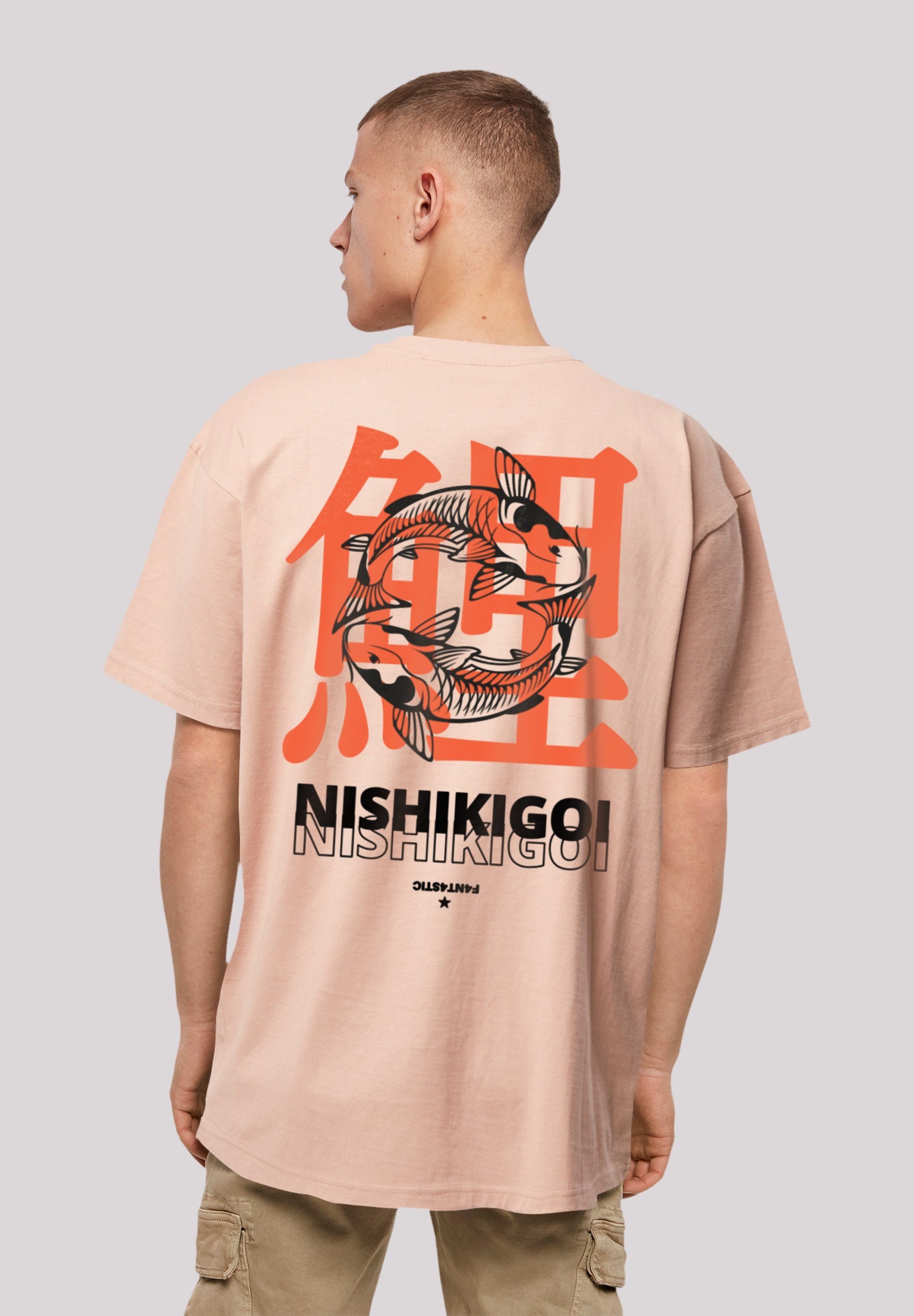F4NT4STIC T-Shirt Nishikigoi Koi Japan Grafik Print amber