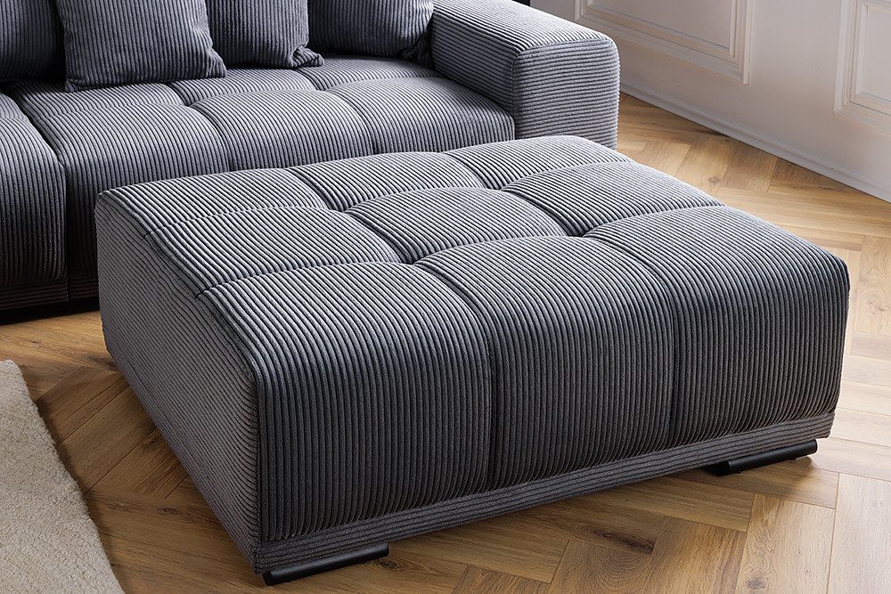 riess-ambiente Fußhocker ELEGANCIA 110cm anthrazit (Einzelartikel, günstig online kaufen
