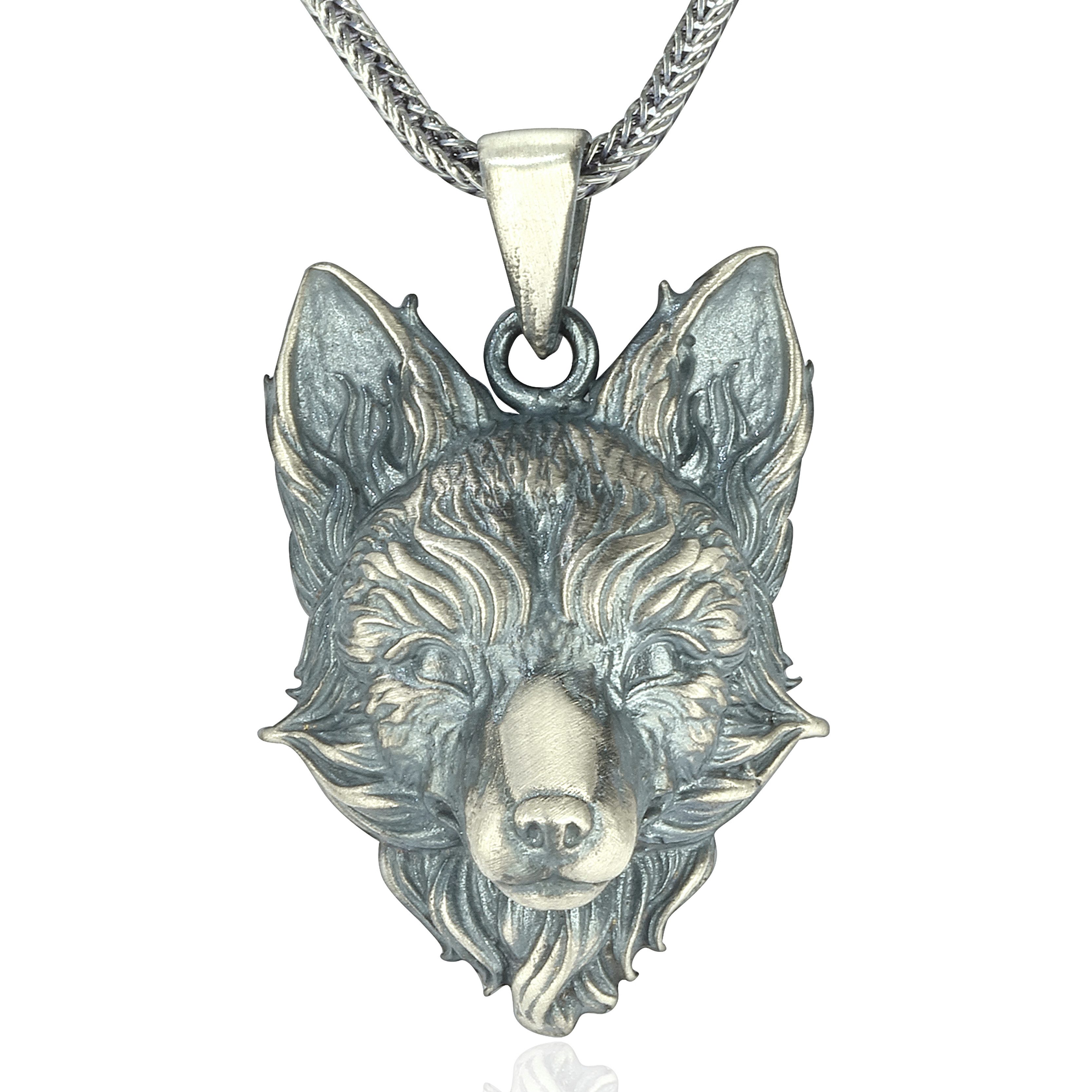 NAHLE Kette mit Anhänger Silber Wolf günstig online kaufen