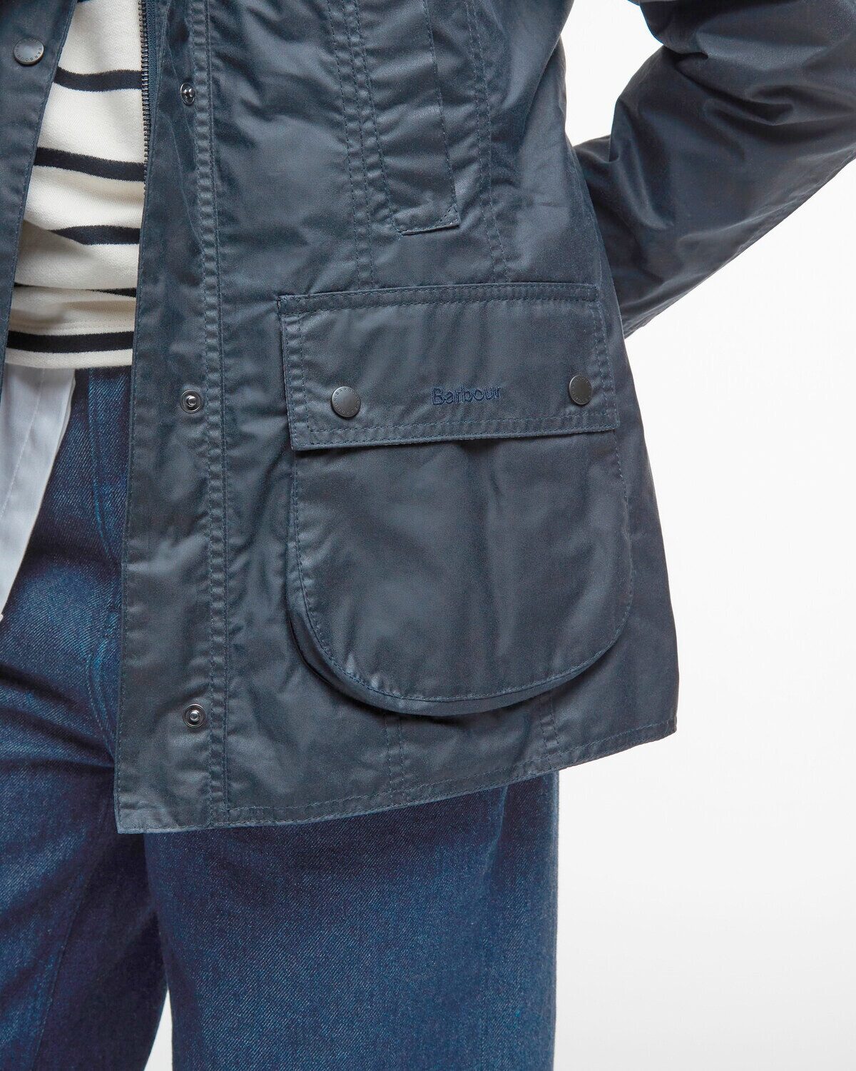 Barbour Langjacke Lightweight Wachsjacke Beadnell