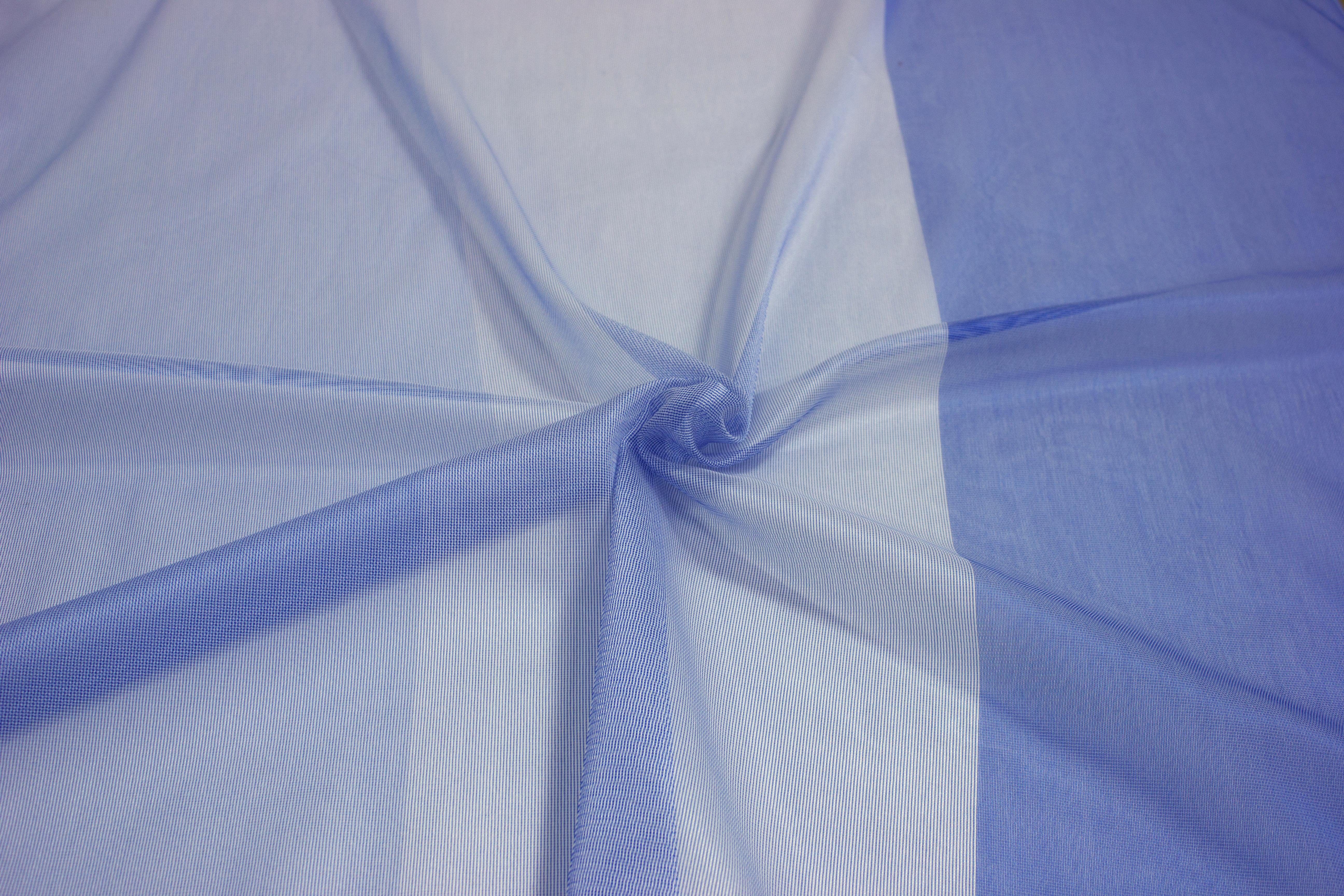 Wirth, blau Faltenband (1 St), halbtransparent, Gardine Store Eloise,