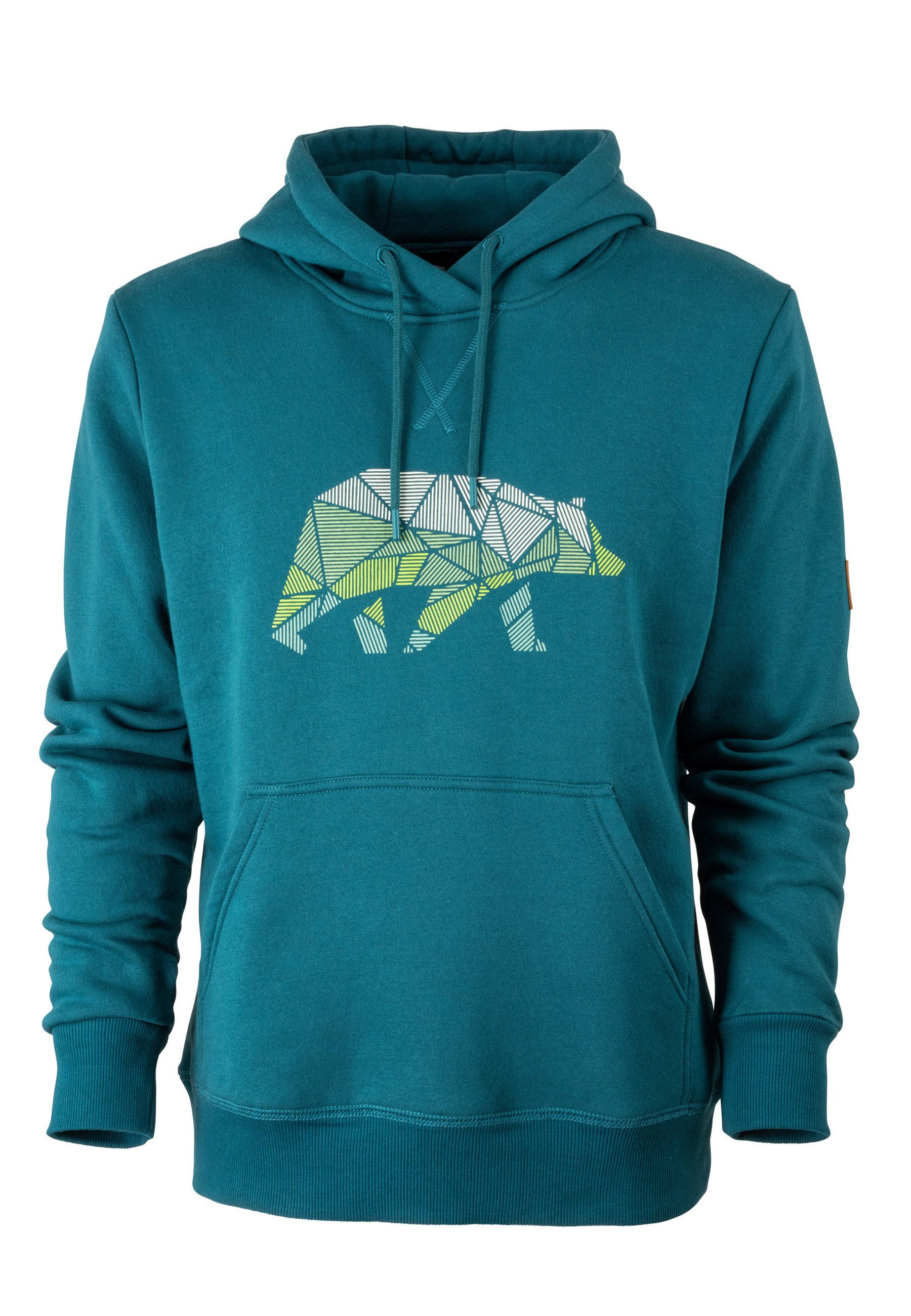 FORSBERG T-Shirt Hoodie mit gestreiftem Brustlogo günstig online kaufen