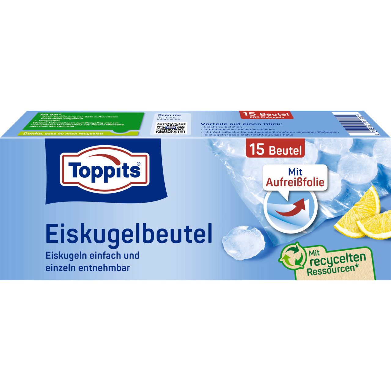 Toppits Küchenorganizer-Set Toppits Eiskugelbeutel 15 Stück