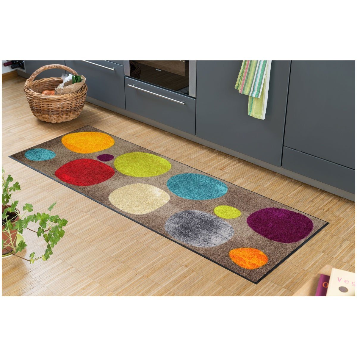 Salonloewe Läufer Teppichläufer 60x180 Broken Dots Colourful, Läufer groß, günstig online kaufen