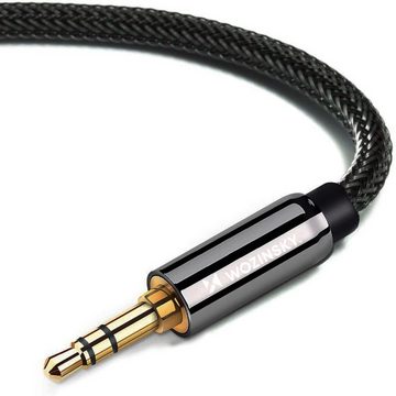 Wozinsky AUX-Kabel gewinkelt (männlich-männlich) Miniklinkenkabel Schwarz Audio-Kabel, (150 cm)