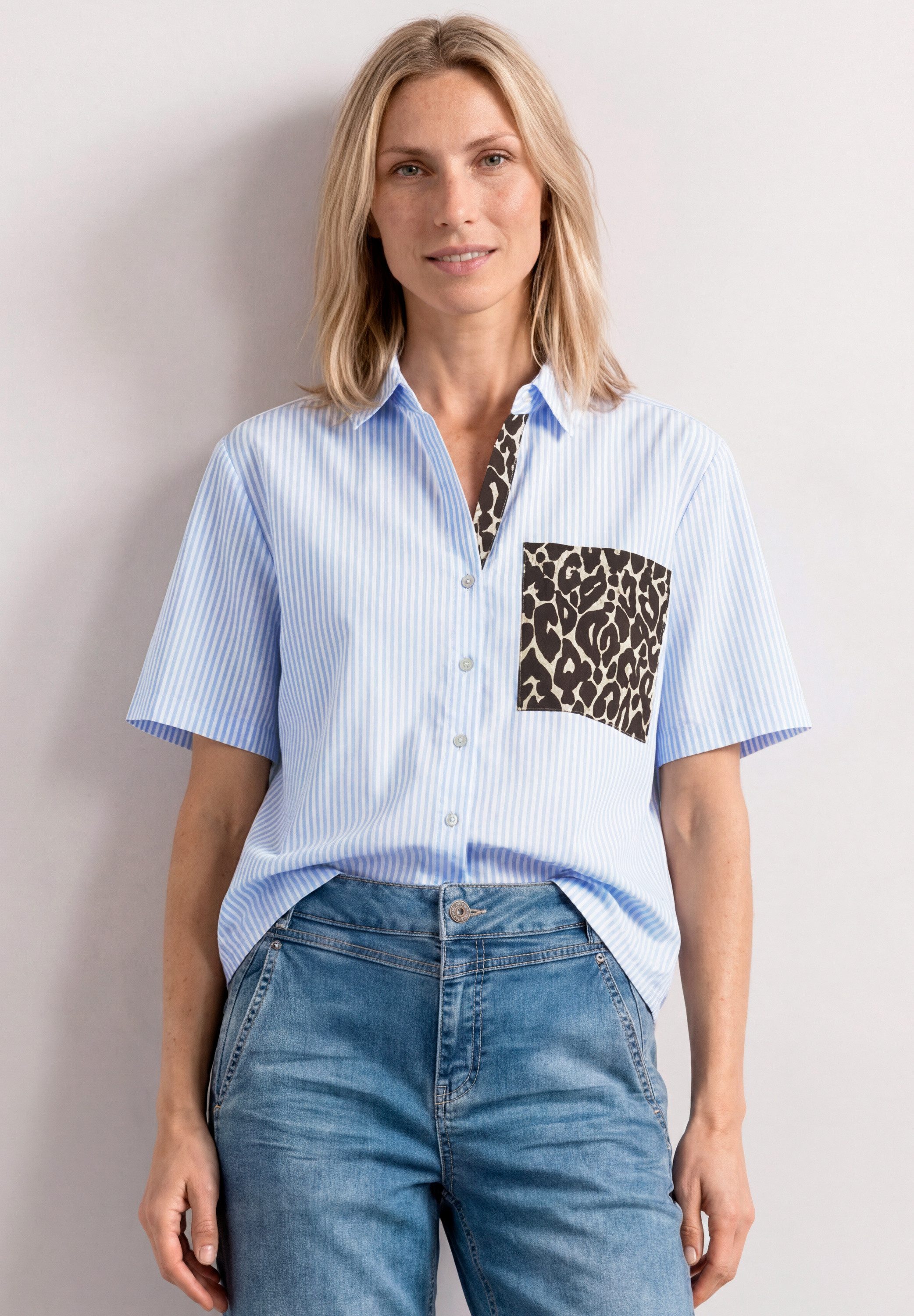 STREET ONE Hemdbluse aus reiner Baumwolle