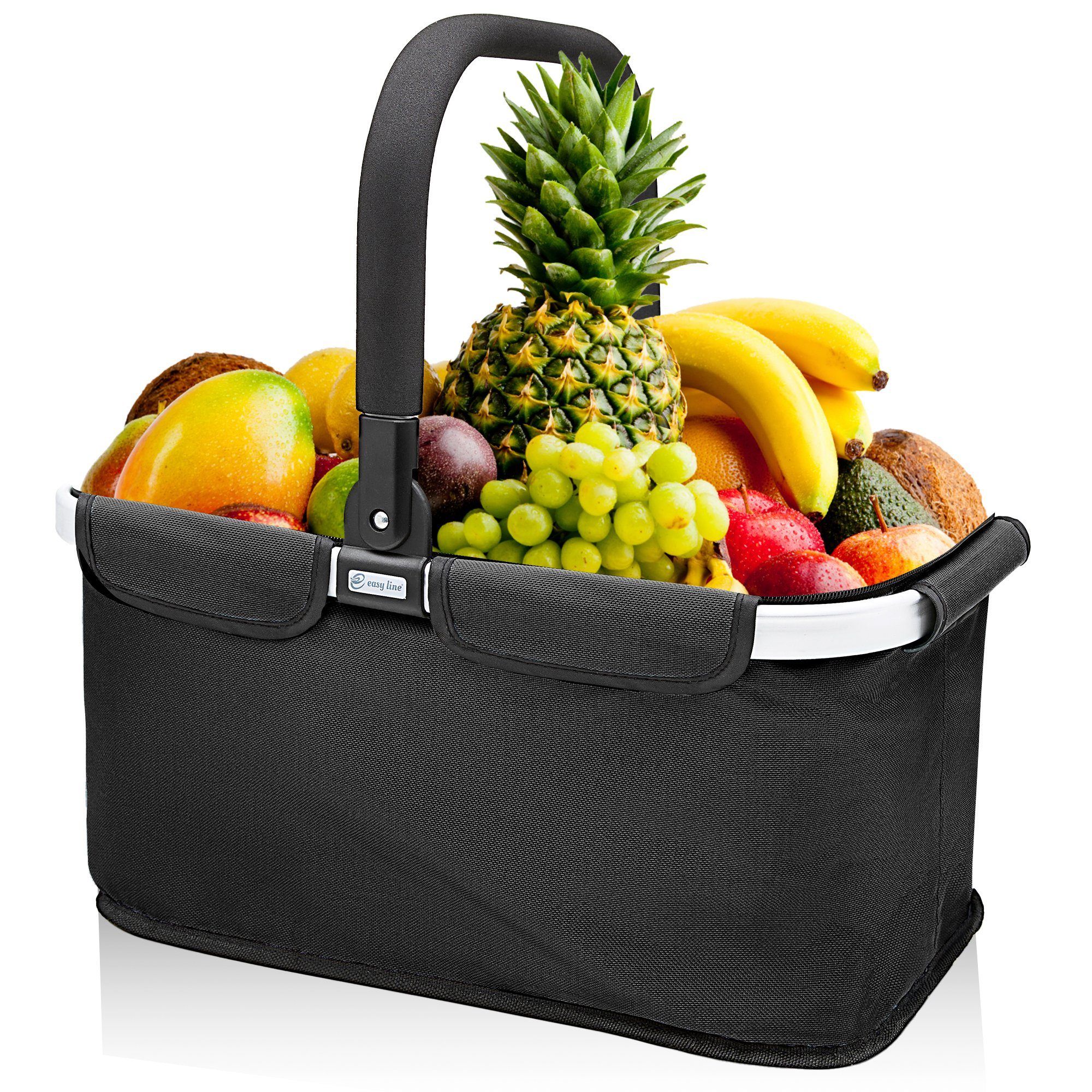 Faltbarer Einkaufskorb 18L Mit Deckel - Thermo Picknickkorb Mit Isolierung