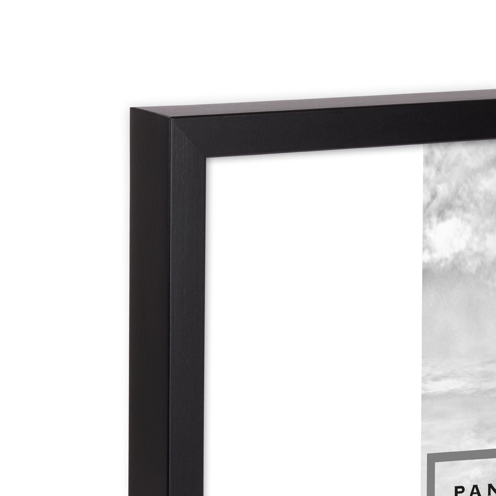 Normalglas, für Bilderrahmen Schwarz fünf mit Panorahma echtes verschiedenen Glas modern in Fotorahmen, Rahmen, 1 1 Bilderrahmen Holz Bilder, Farben