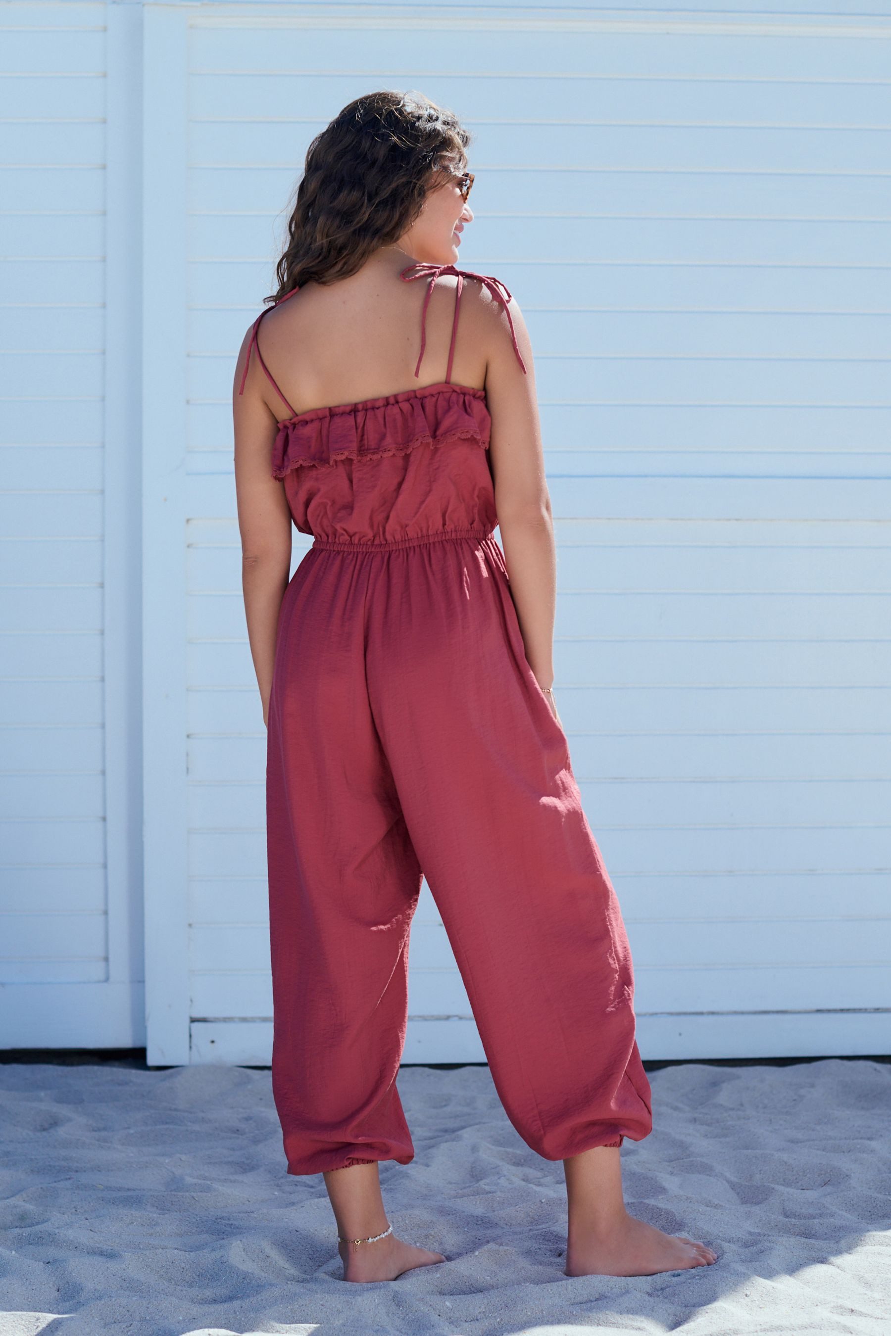 Next Jumpsuit Bandeau-Jumpsuit mit Harem-Beinschnitt, Kurzgröße (1-tlg) günstig online kaufen