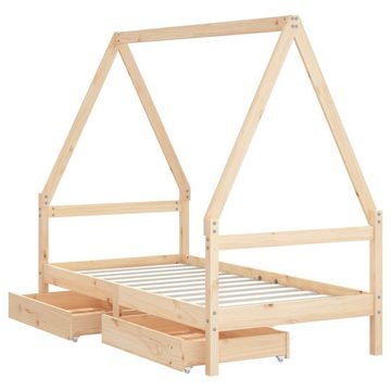 vidaXL Kinderbett Kinderbett mit Schubladen 80x160 cm Massivholz Kiefer