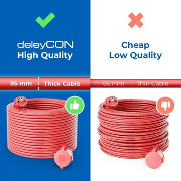 deleyCON deleyCON 50m Outdoor Verlängerungskabel Stromkabel Stecker auf Buchse Stromkabel
